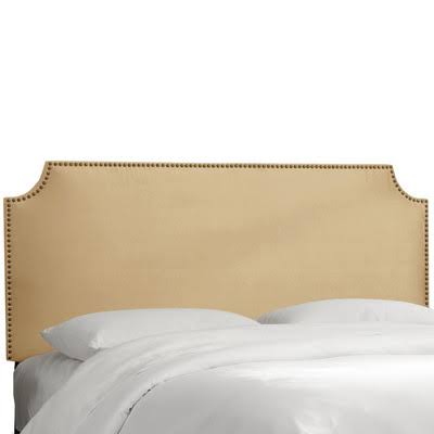Willa Arlo Interiors Alamak Velvet Notched Nail Button Upholstered Panel Headboard Size: California King, Upholstery: Velvet Buc
