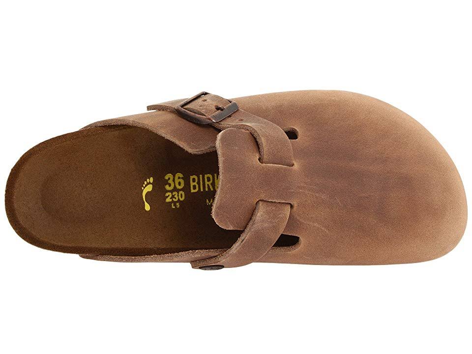 Birkenstock Boston - Oiled Leather (Unisex) Clog Shoes Tobacco Oiled Leather : EU 41 (US Men's 8-8.5 - Women's 10-10.5) Regular