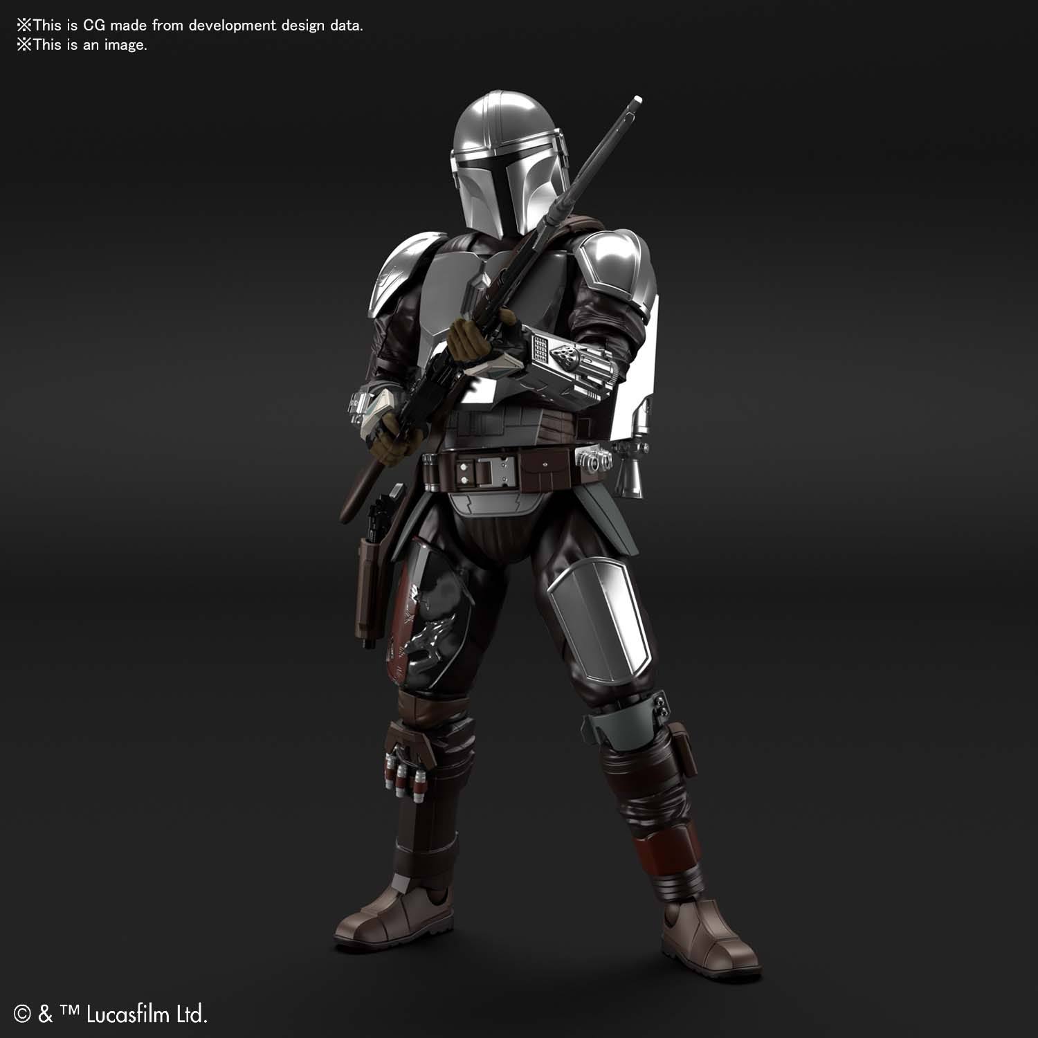 Mandalorian Beskar Armor 1/12 Star Wars Model Kit Silver Coating