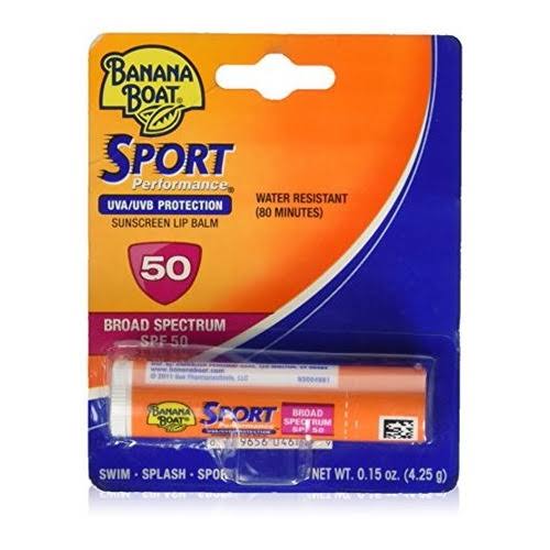 24 Pack - Banana Boat Sport Performance Sunscreen Lip Balm SPF 50 .15oz Each