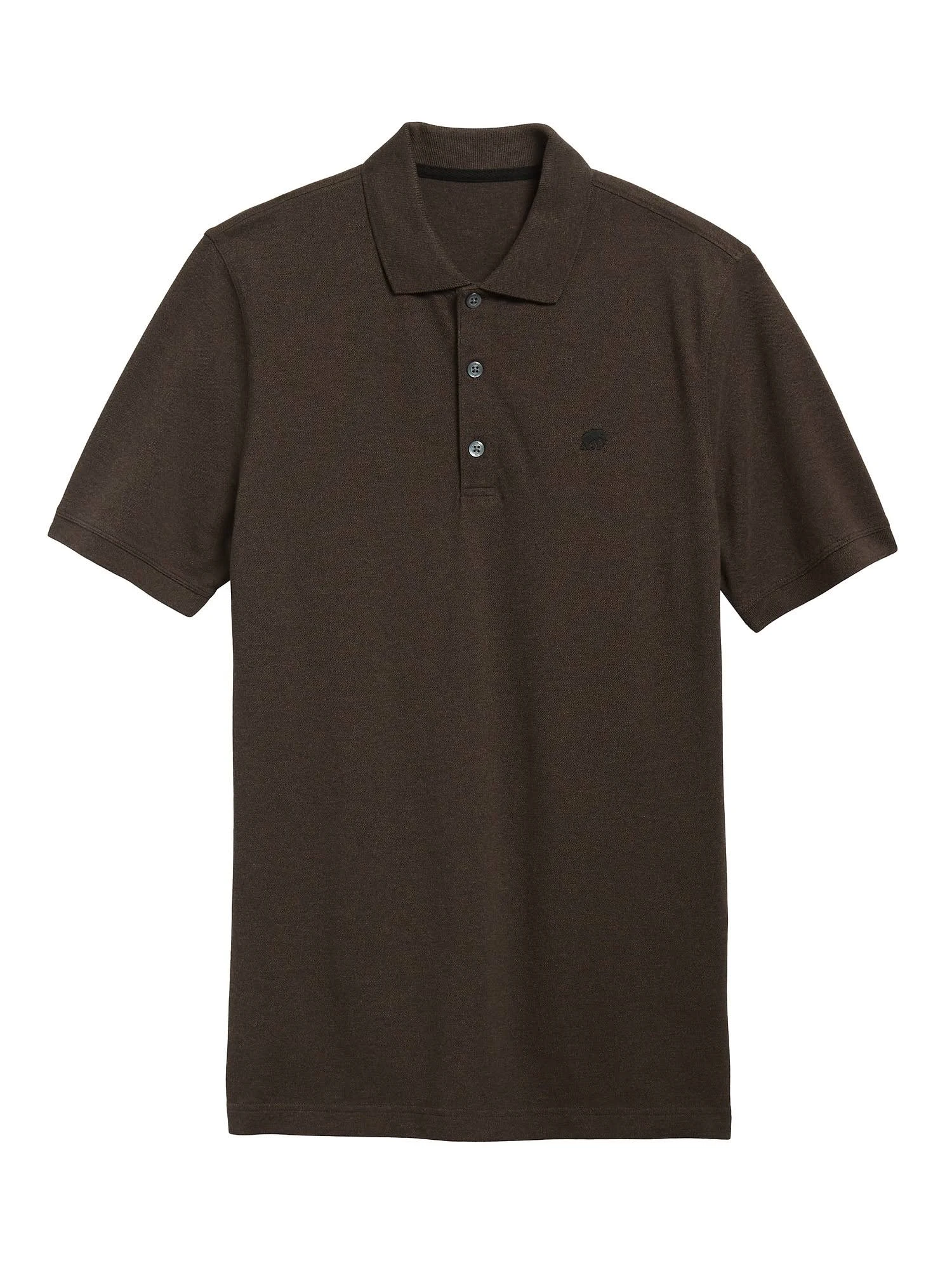 Banana Republic Men's Signature Pique Polo Shirt Seal Brown Size S