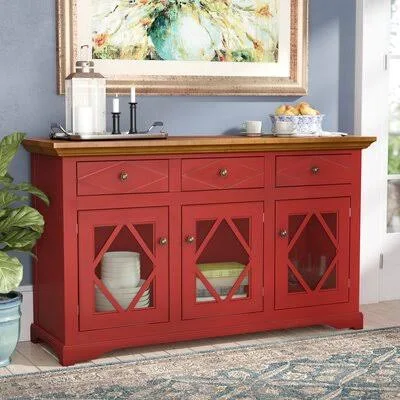 Velazco Sideboard Darby Home Co Base Color: Summer Sage, Top Color: Havana Gold