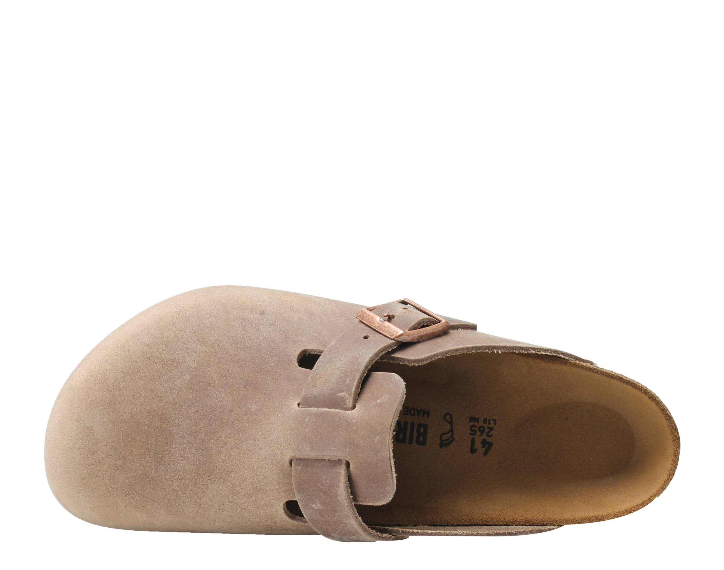 Birkenstock Boston Oiled Leather Tobacco Brown Clogs