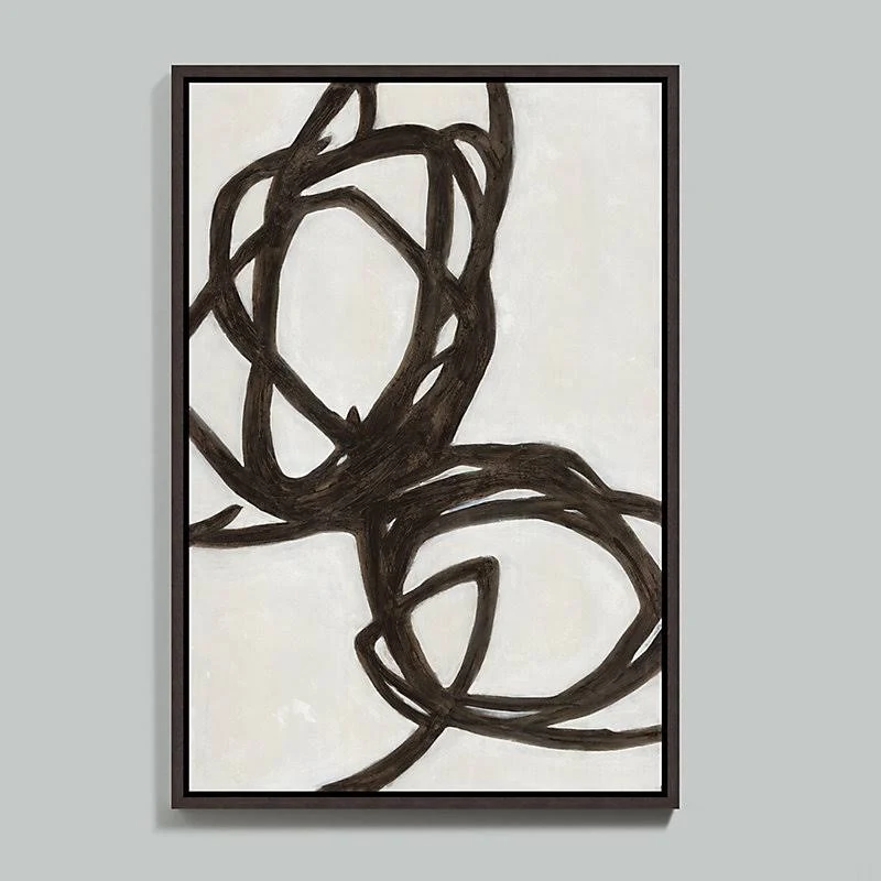 Circulation Abstract Framed Canvas 54x22 x 36x22 - Ballard Designs