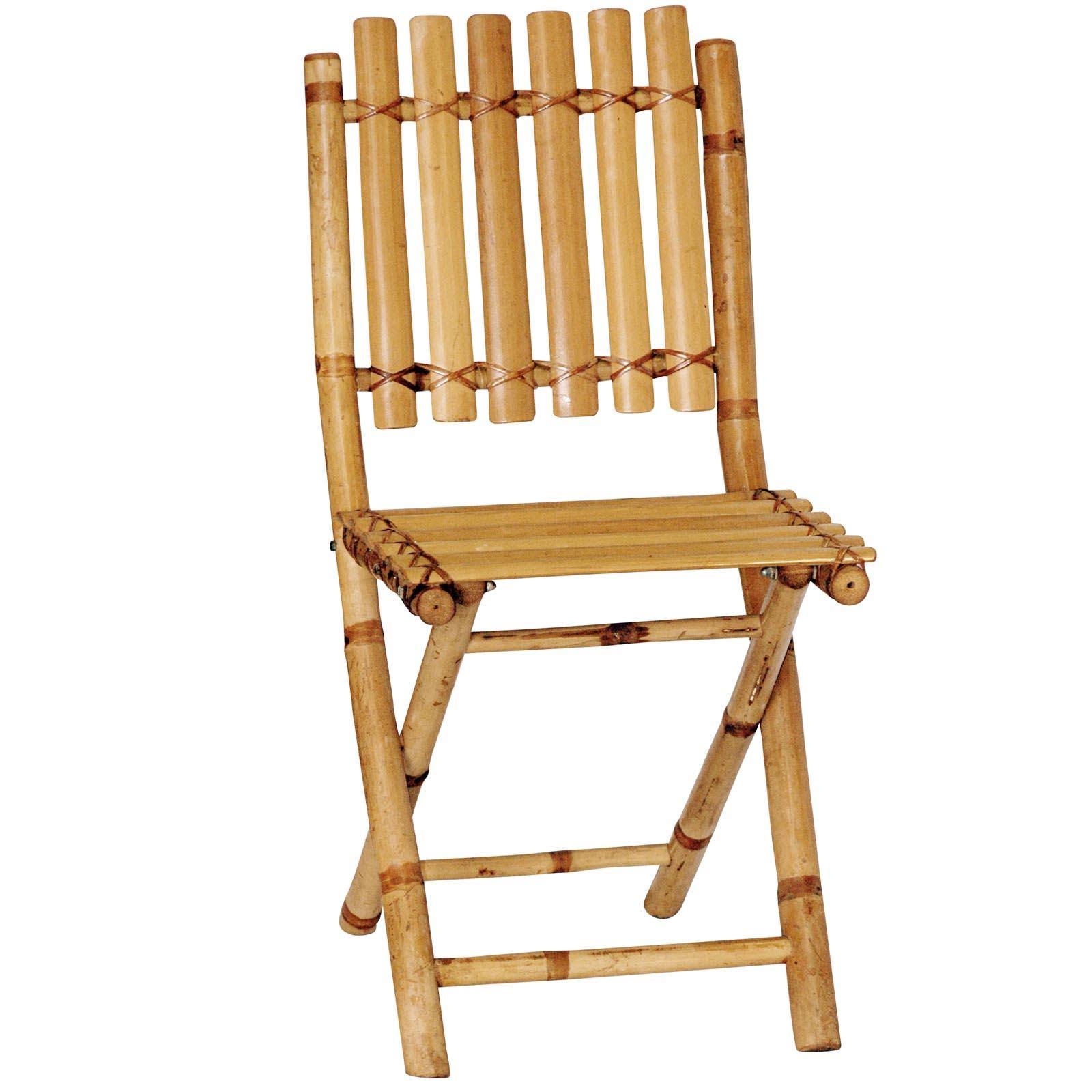 Bamboo Folding Chairs - Set of 2
