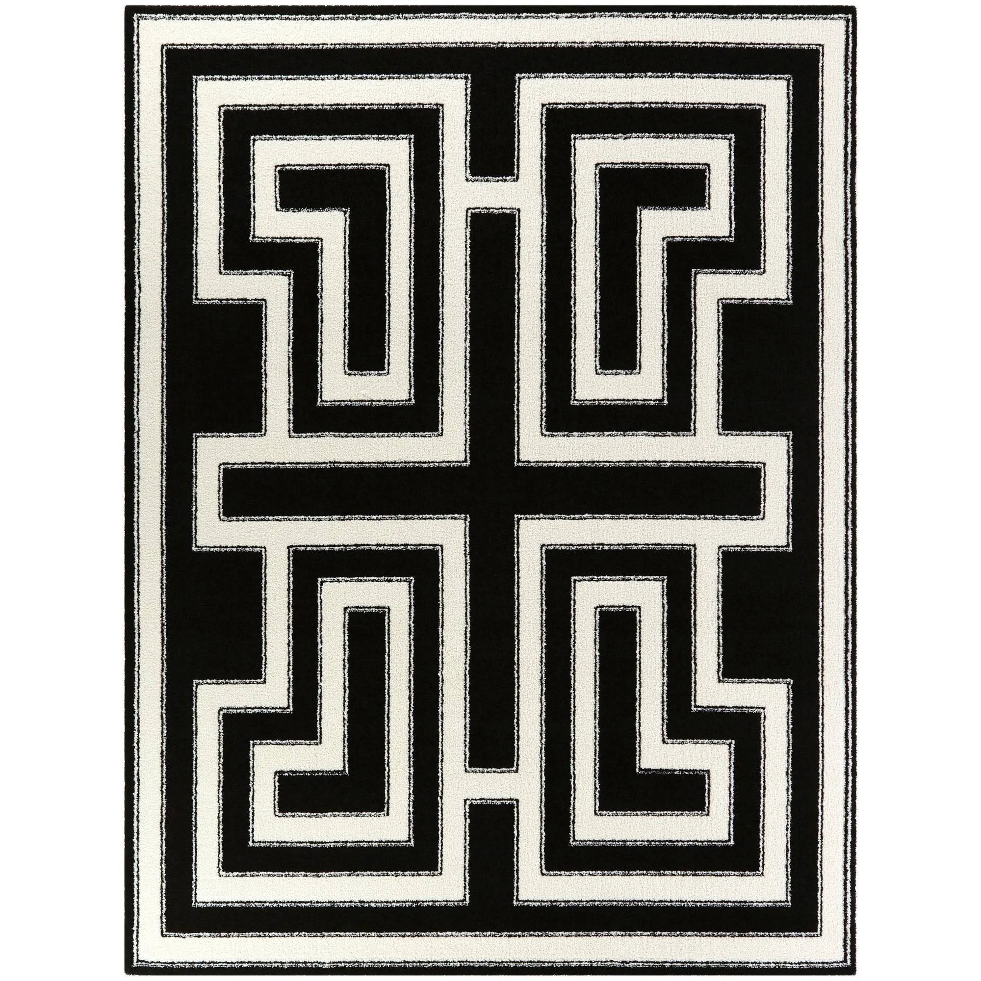 Balta Vincent White 5 ft. x 7 ft. Art Deco Area Rug