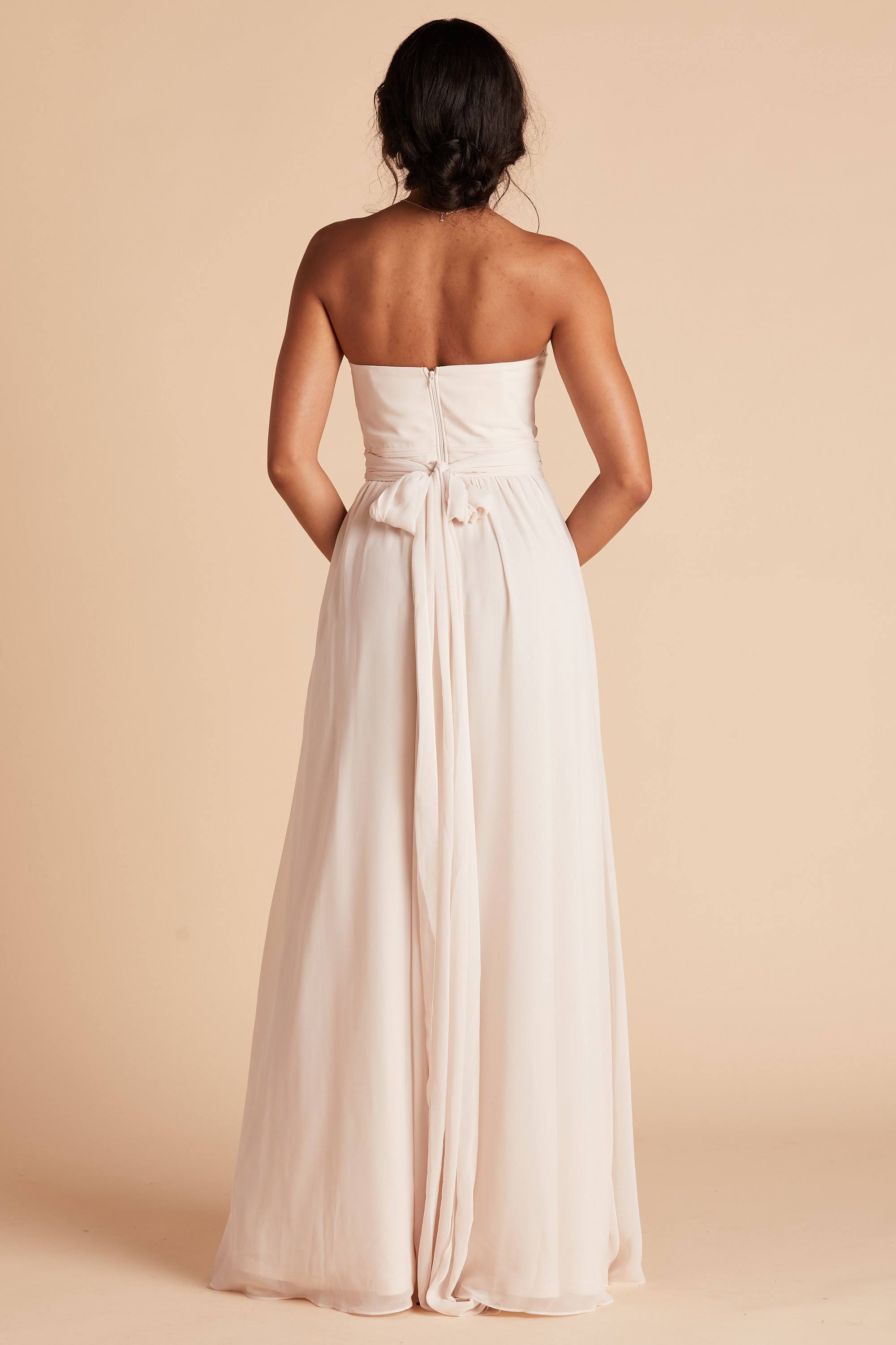Birdy Grey Grace Convertible Chiffon Bridesmaid Dress in Champagne L / Champagne