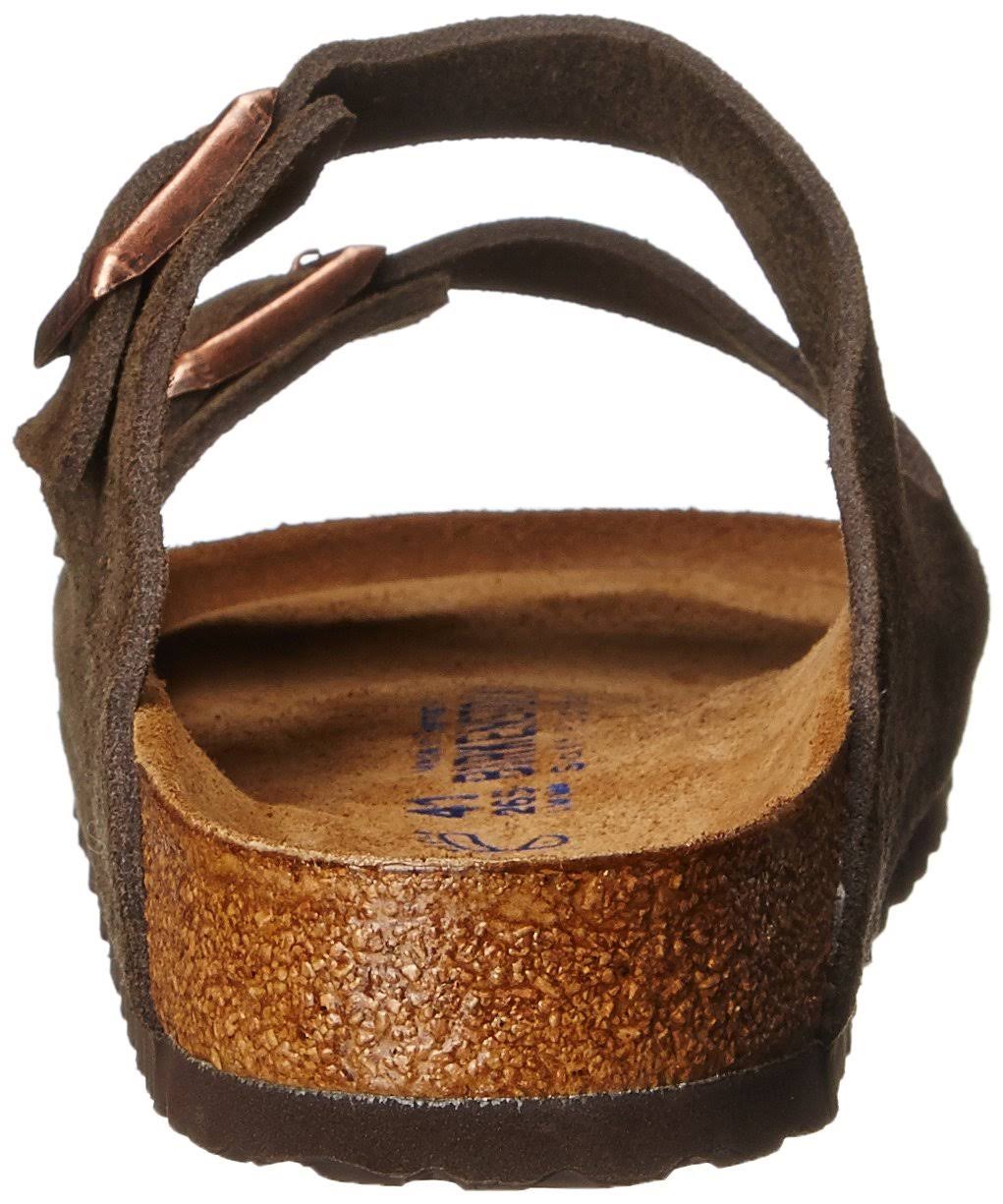 Birkenstock Unisex Arizona Suede with Soft Footbed Sandal, Mocha, M 6.5/W 8.5