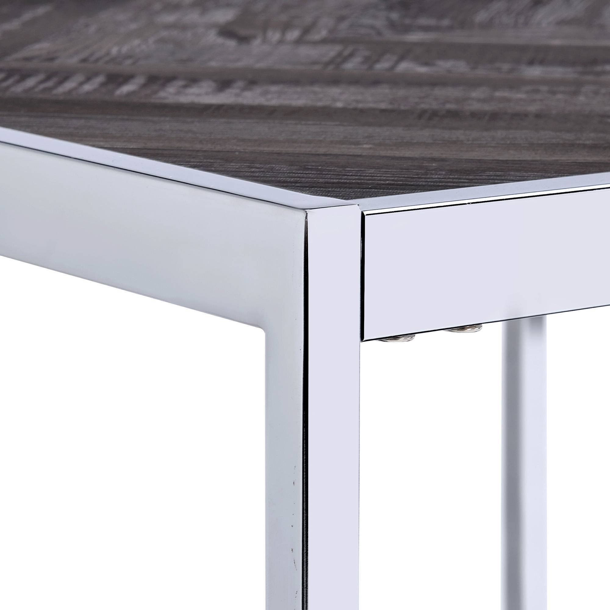 Picket House Furnishings Lennon Square Chrome End Table