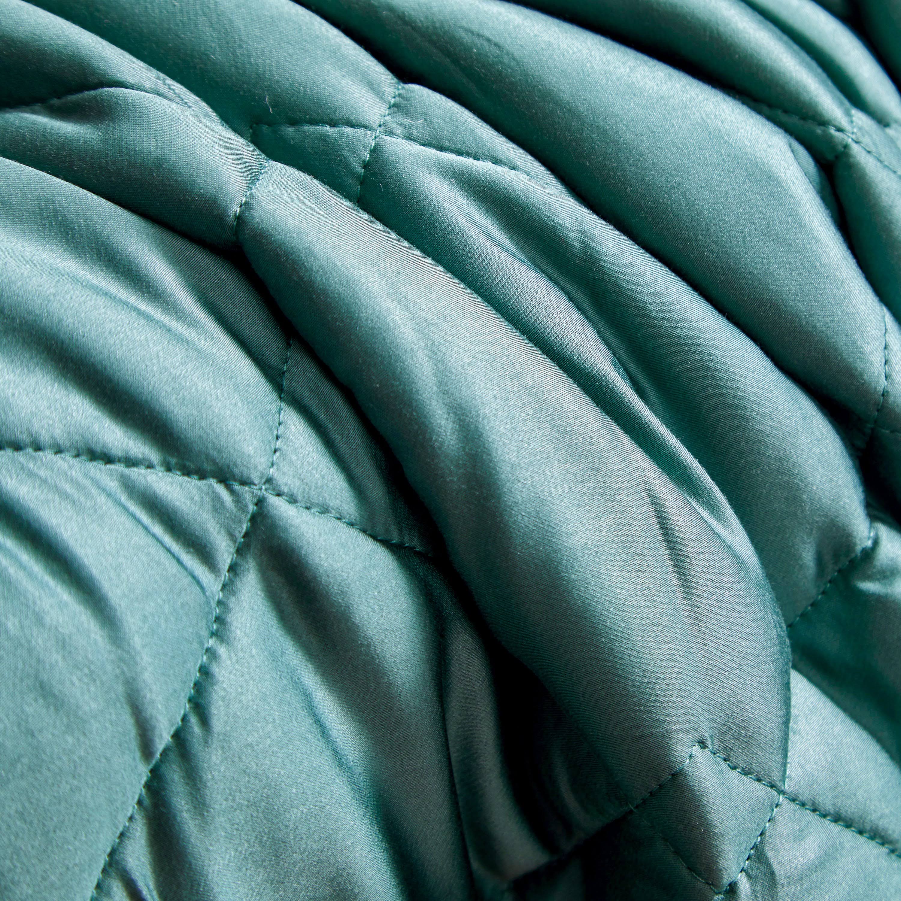 Rejuve Rayon from Bamboo Weighted Throw Blanket, Green, 10 lbs