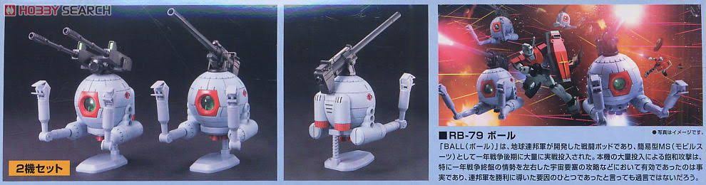 Bandai HGUC #114 Gundam RB-79 Ball Twin Set 1/144