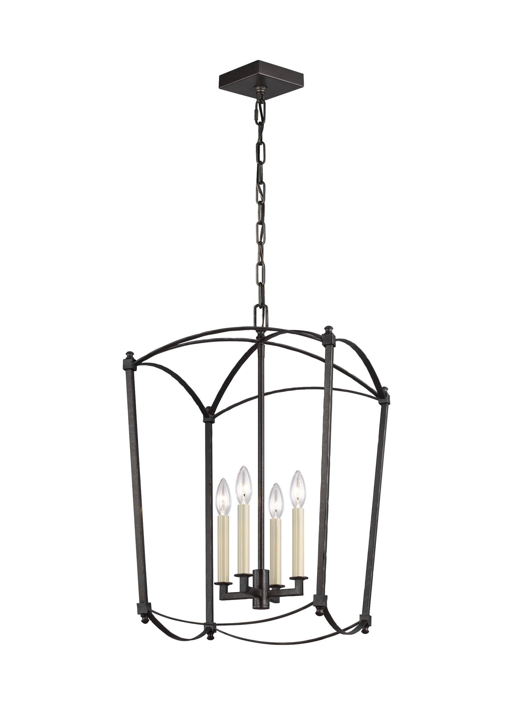 Feiss Thayer 4-Light Chandelier Smith Steel