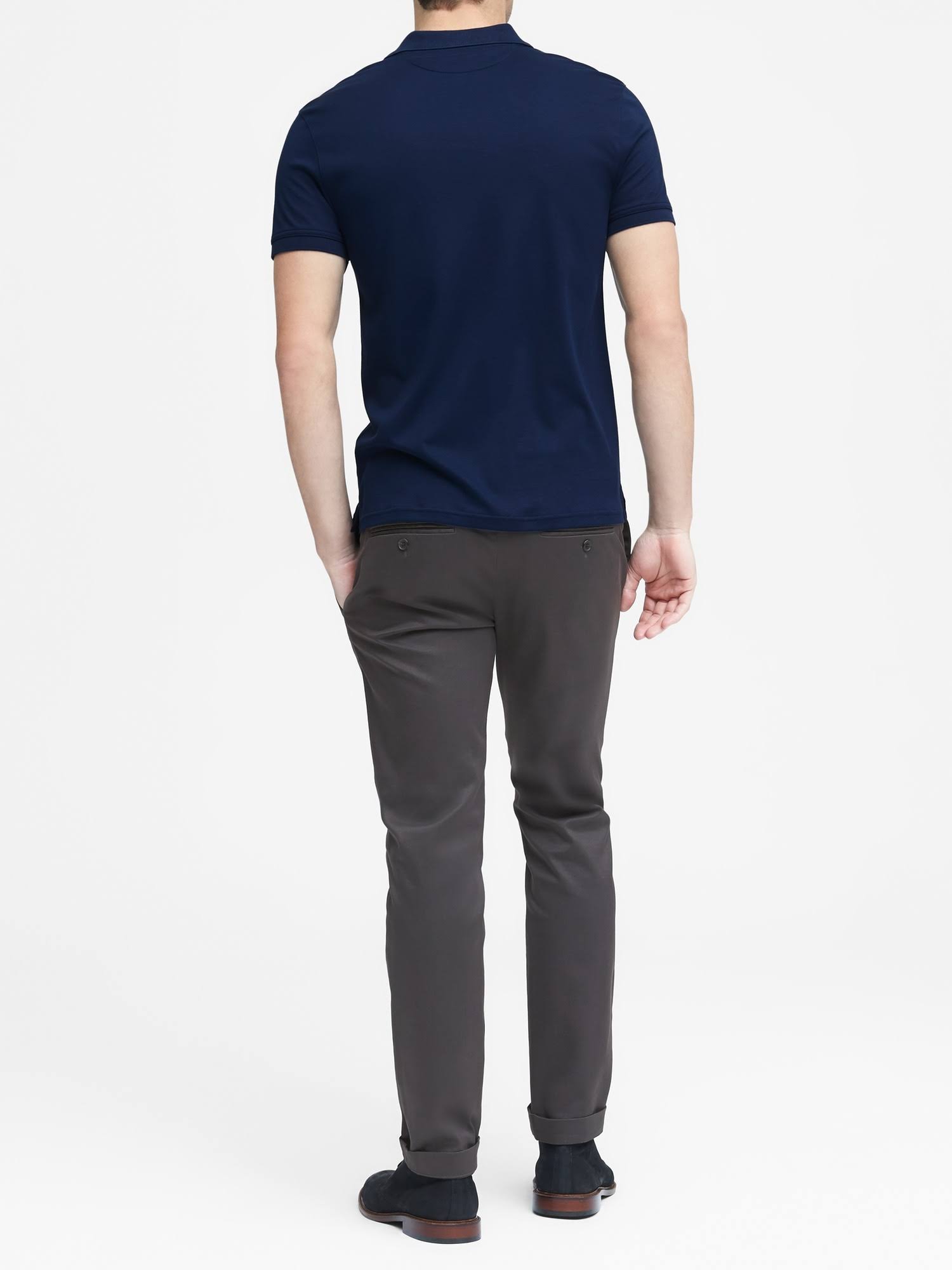 Banana Republic Men's Slim Luxury-Touch Polo Shirt Navy Size XXL