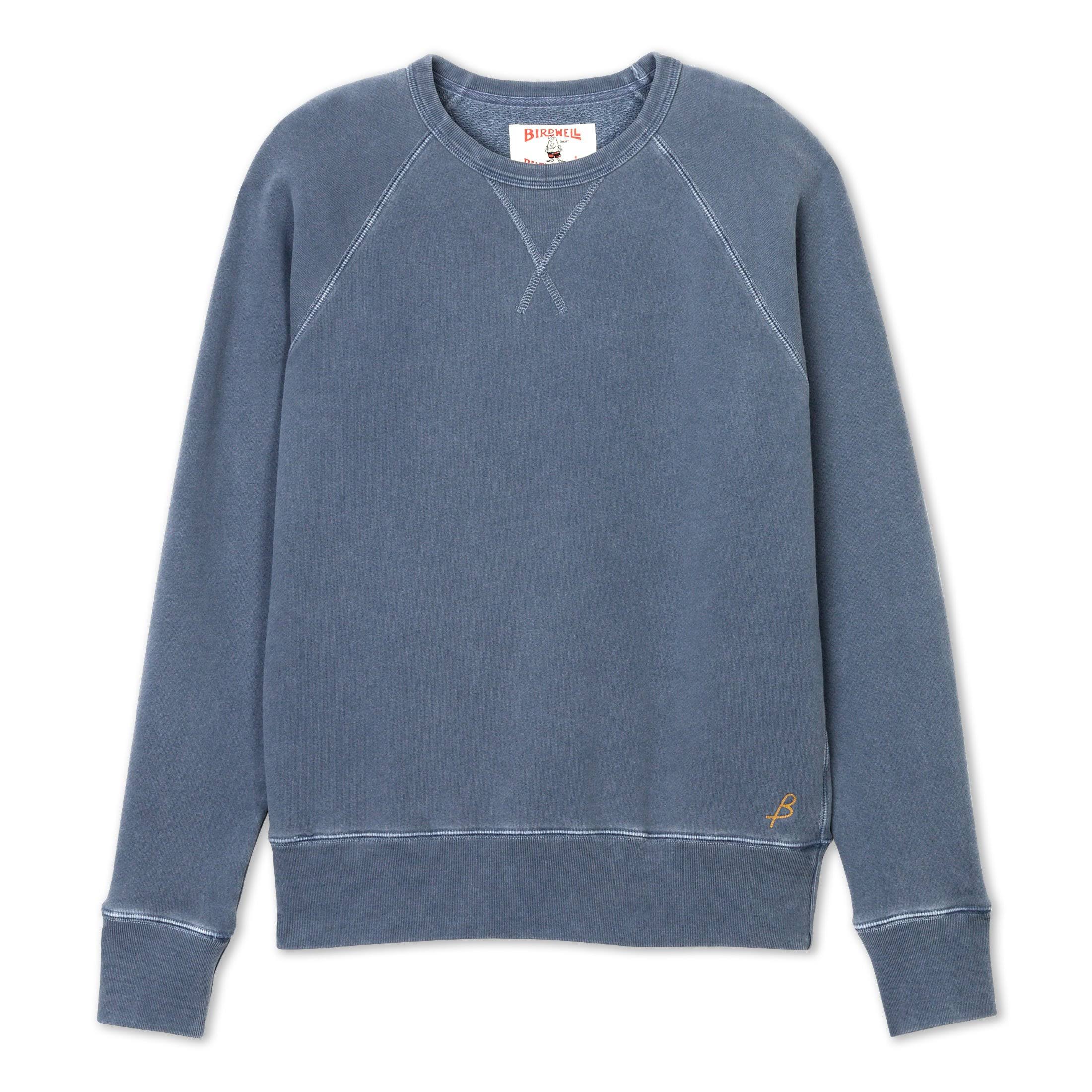 Men's Garment Dyed Raglan Crew - Indigo | Birdwell Beach Britches S / Indigo