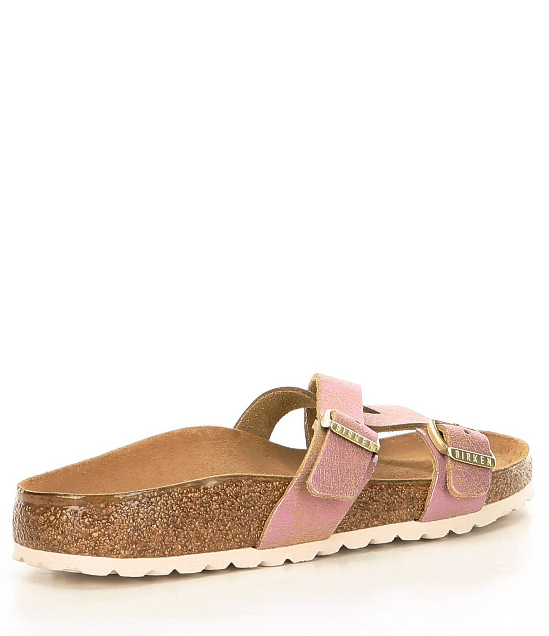 Birkenstock Women's Yao, Washed Metallic Pink Leather Size: 41 N