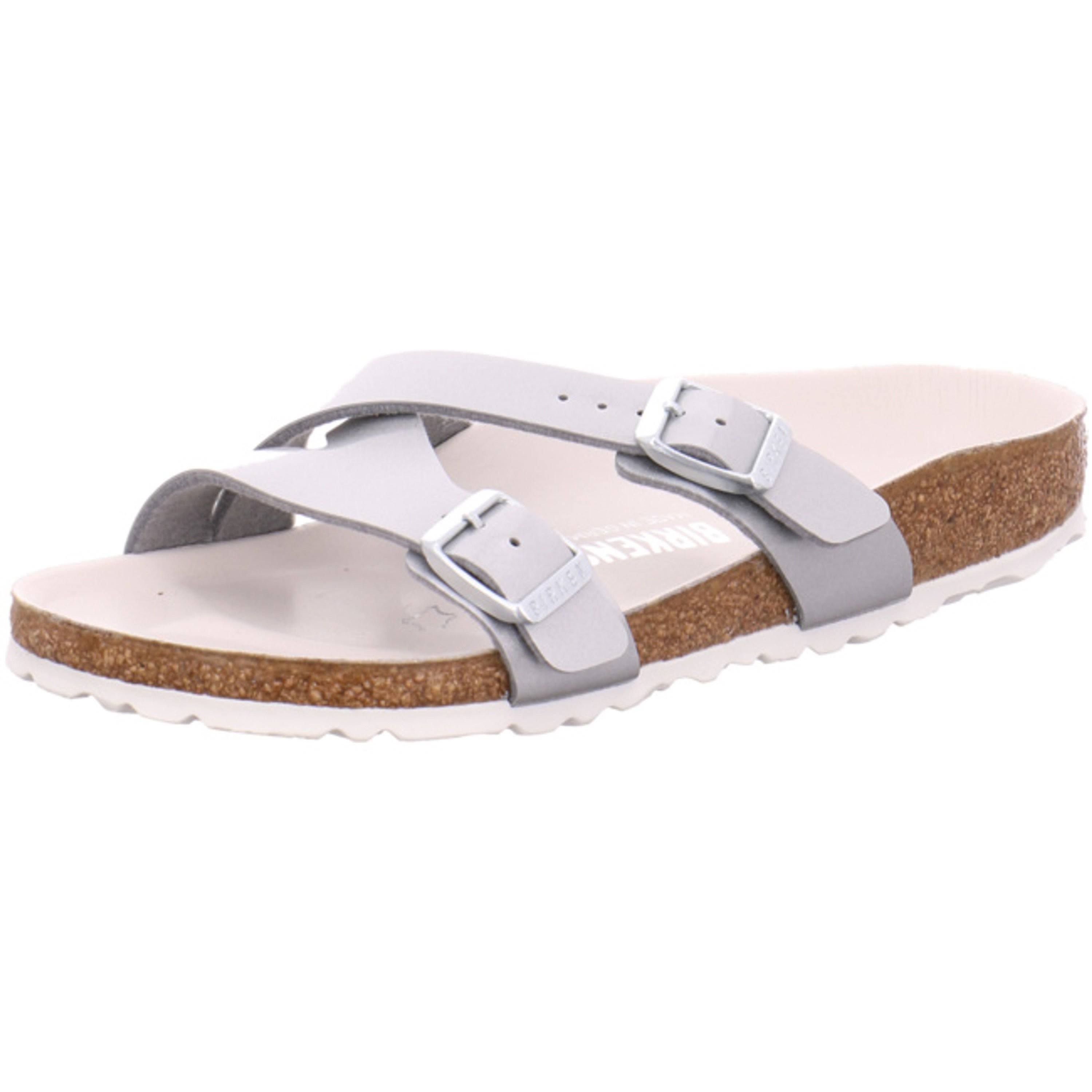 Birkenstock Women's Yao, Metallic Silver Birko-Flor Size: 39 N