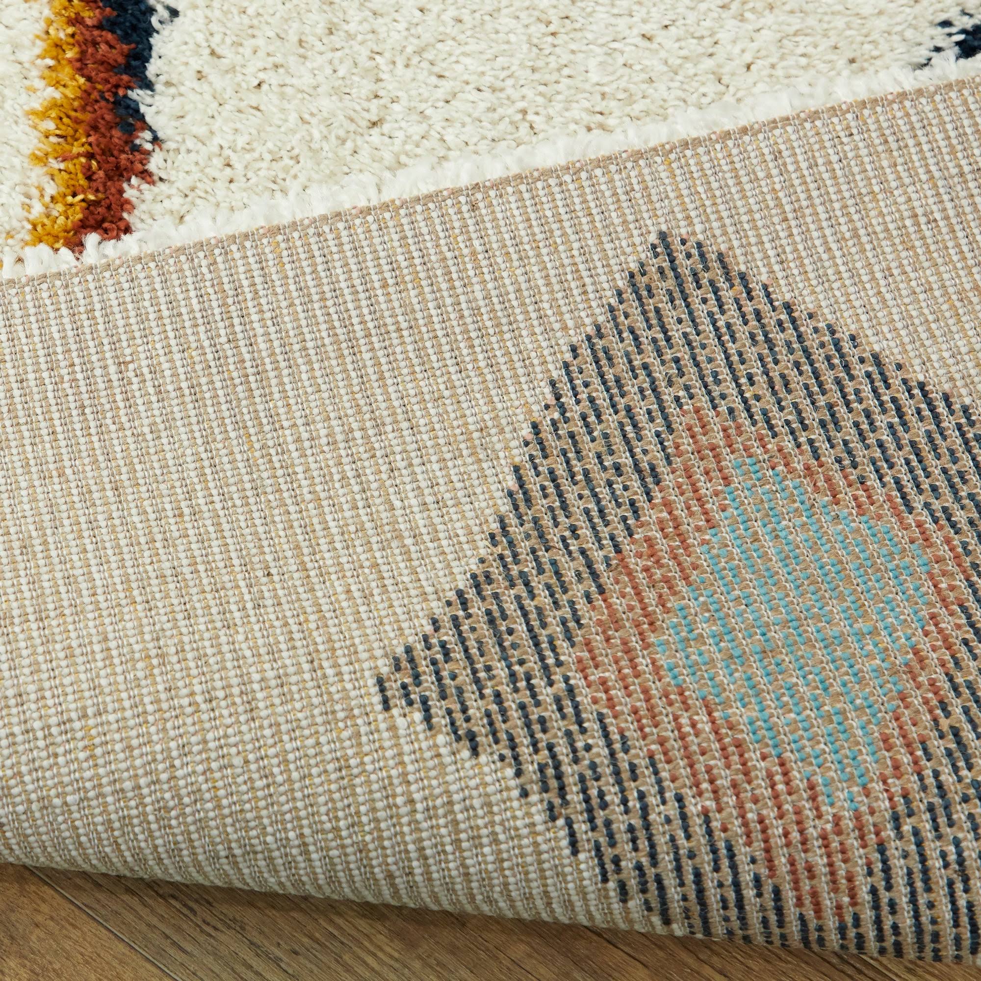 Backstedt Moroccan Bohemian Shag Boho Area Rug - 2&7x22 x 7& Runner - White