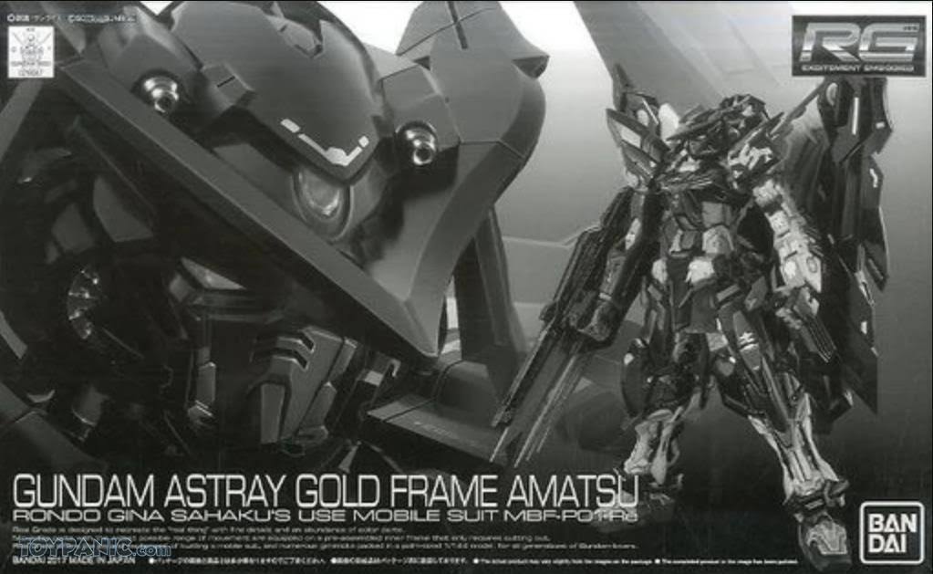 Bandai RG 1/144 MBF-P01-Re Gundam Astray Gold Frame Amatsu Plastic Kit