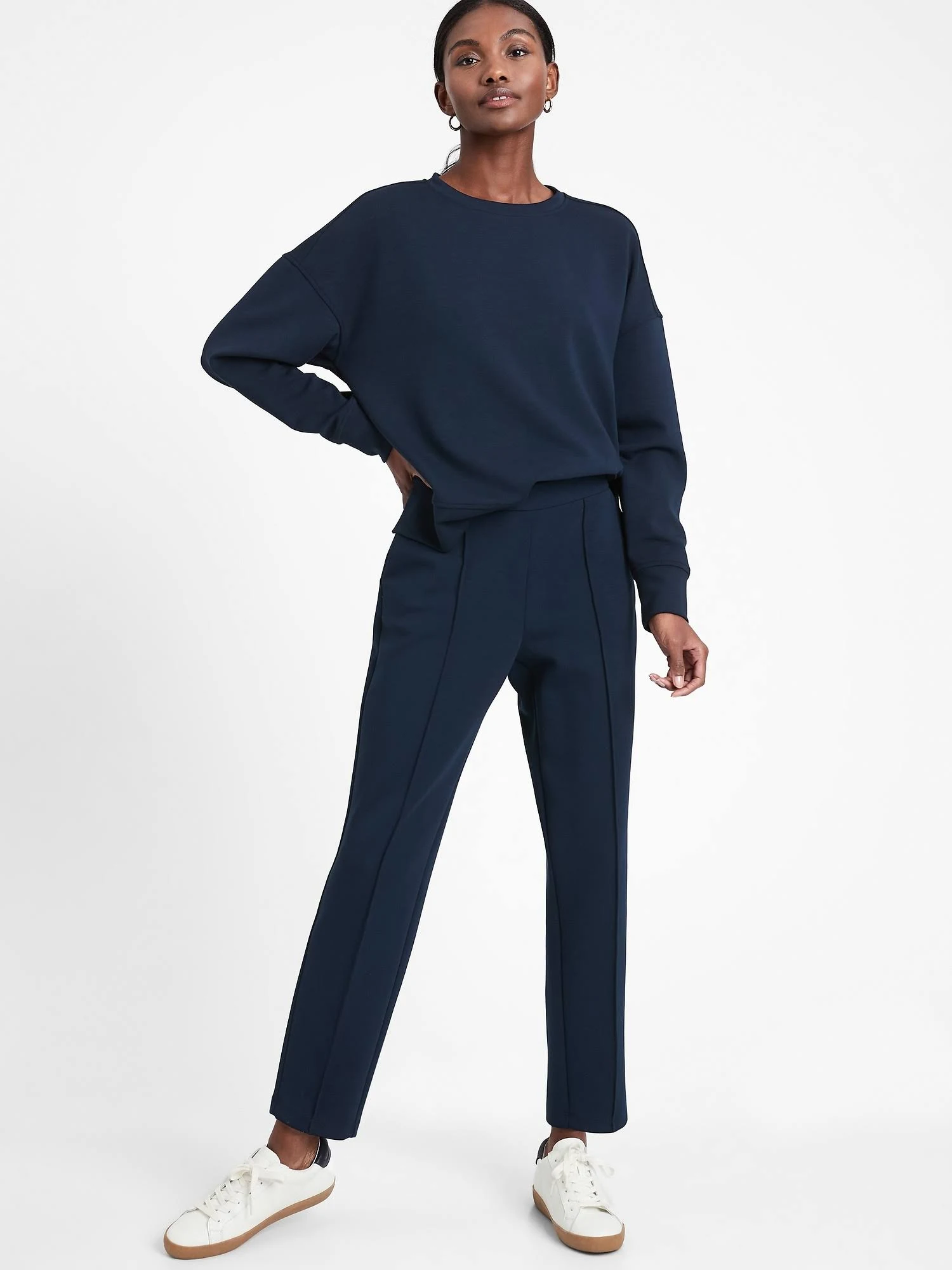 Banana Republic Women's Scuba Knit Commuter Pant Navy Size Xs