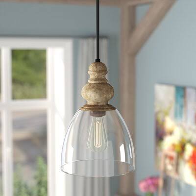 Abrianna 1-Light Single Bell Pendant Birch Lane