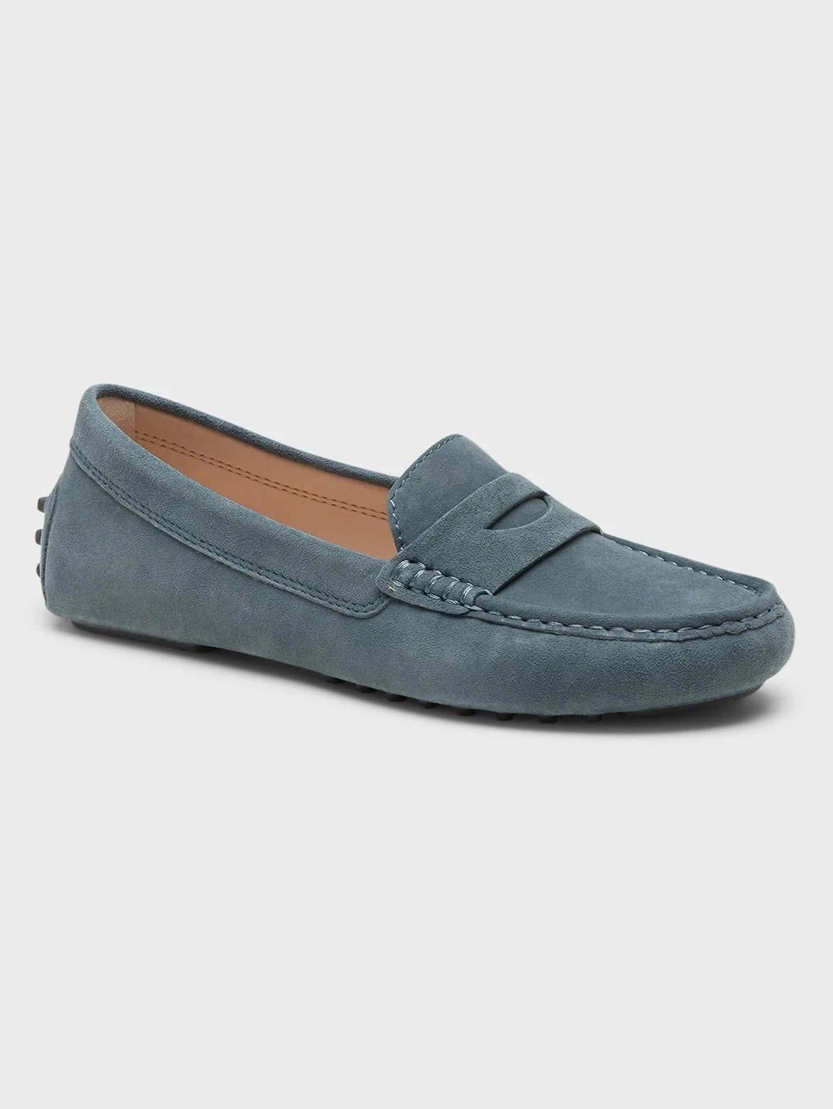 Banana Republic Women's Leather Driving Loafer Denim Blue Suede Size 10