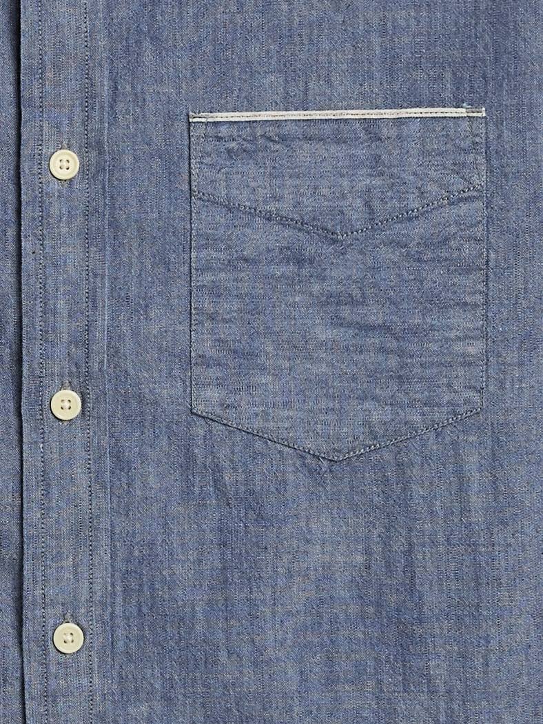 Banana Republic Men's Slim-Fit Selvedge Chambray Shirt Indigo Size L