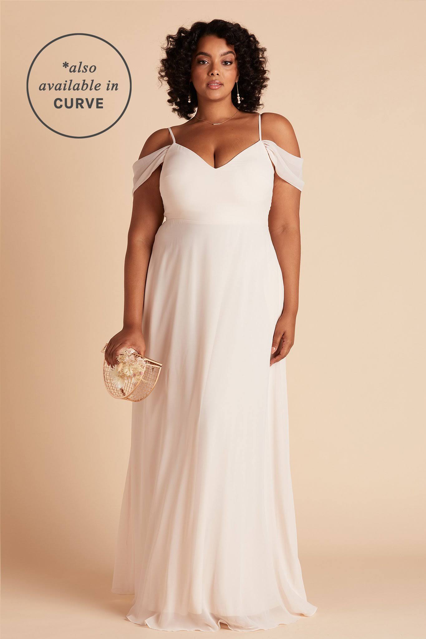 Birdy Grey Devin Convertible Chiffon Bridesmaid Dress in Champagne XL / Champagne