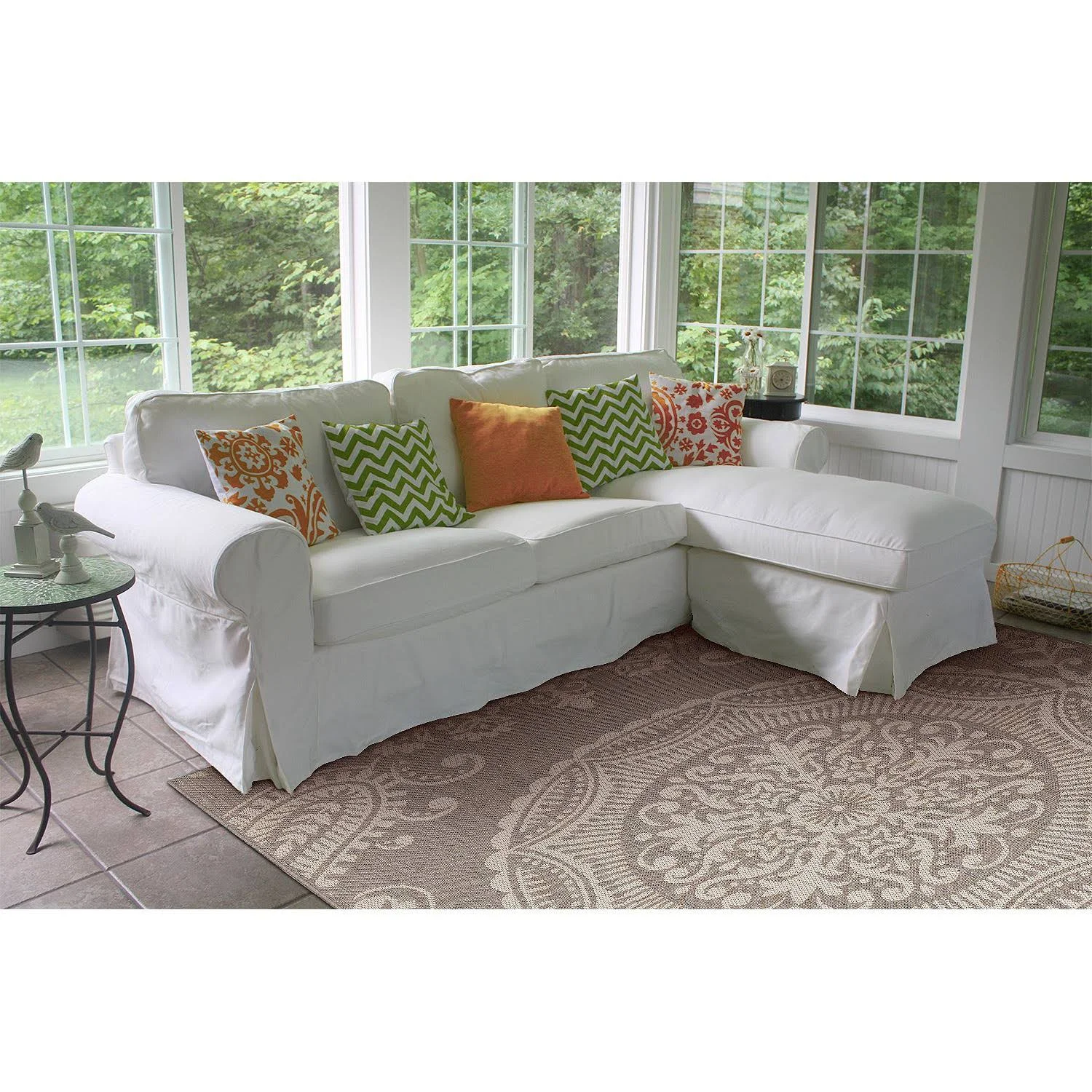 Balta Benson Light Gray Indoor/Outdoor Area Rug; 7&10&& x 10&
