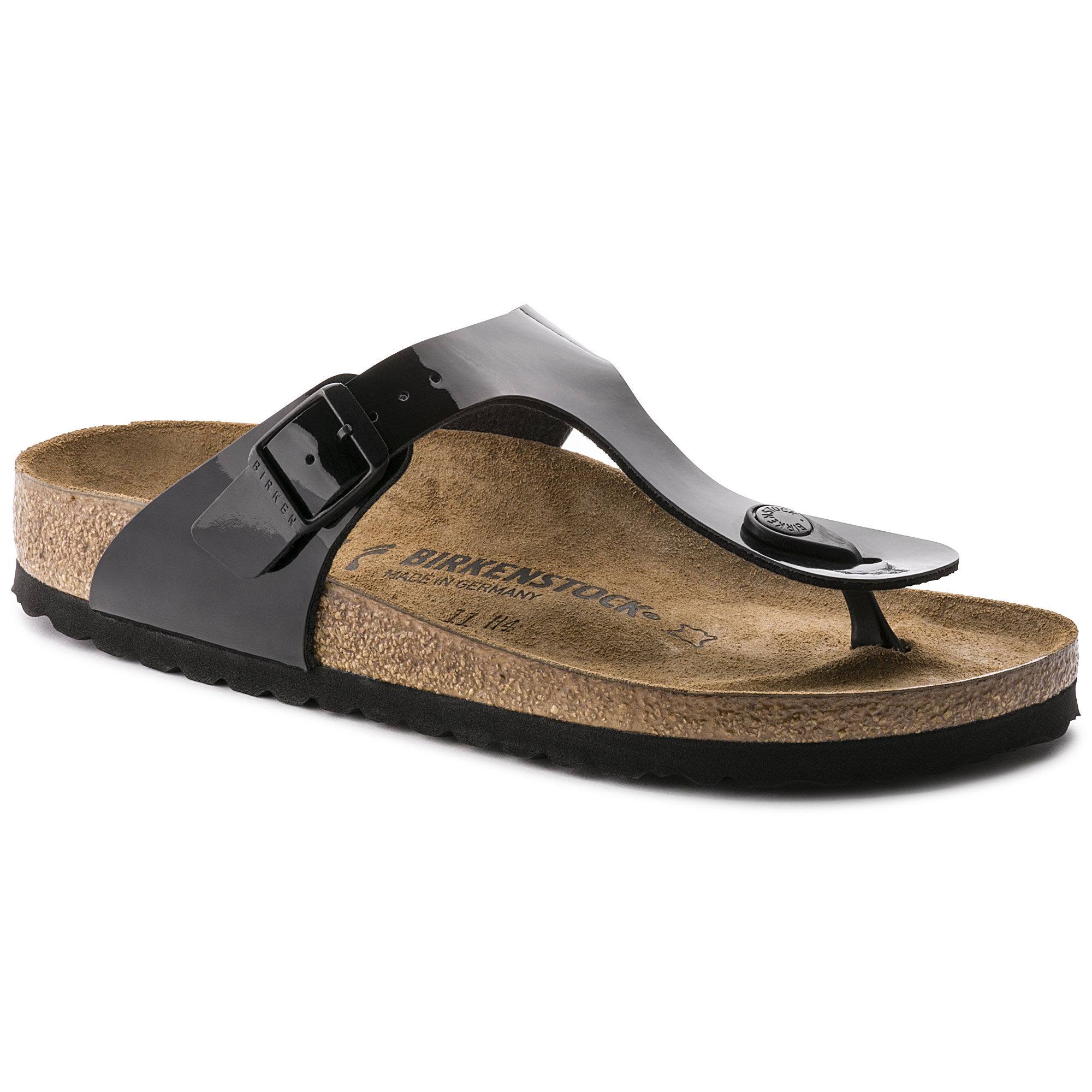 Birkenstock Gizeh Birko Flor Sandals - Patent Black