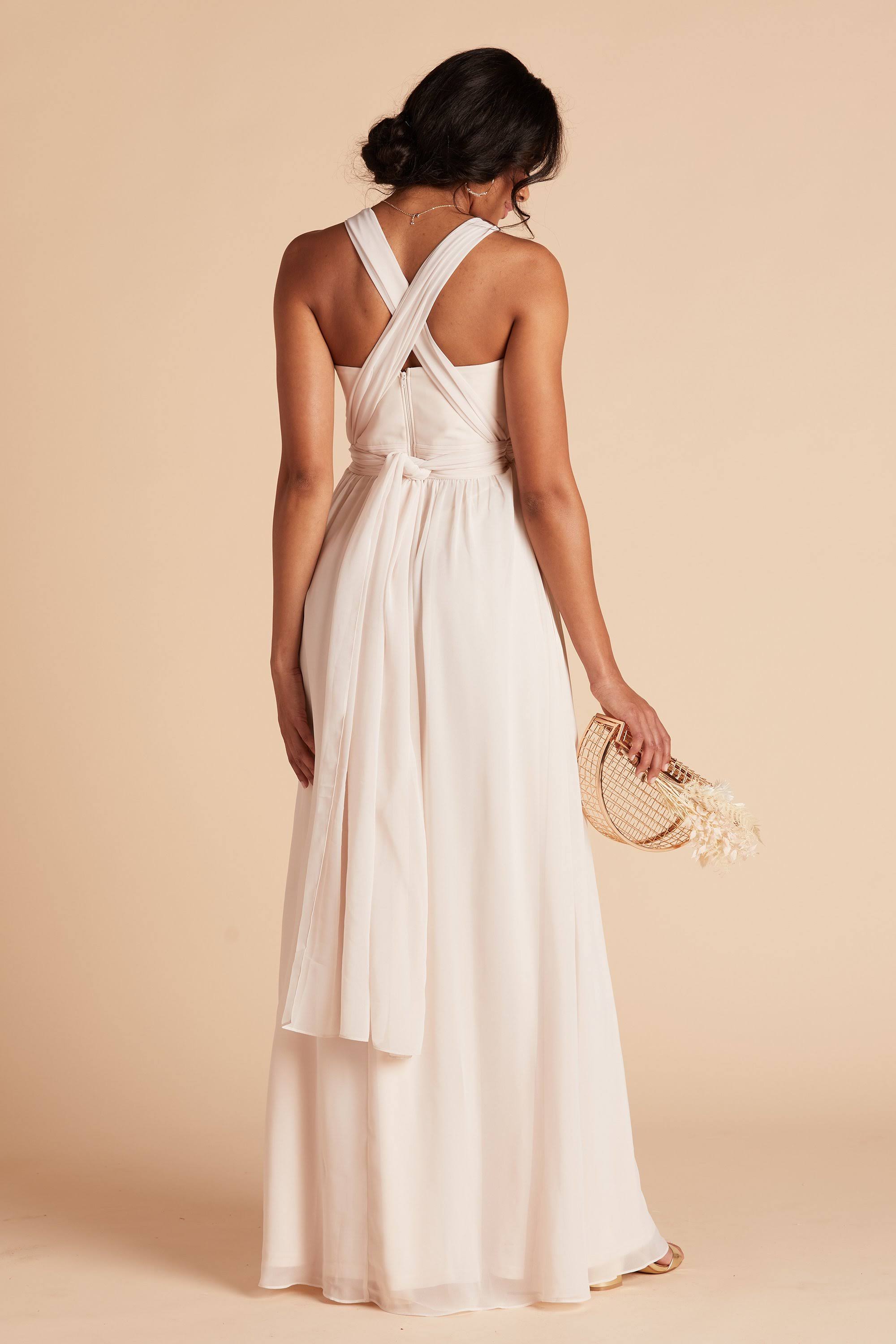 Birdy Grey Grace Convertible Chiffon Bridesmaid Dress in Champagne L / Champagne