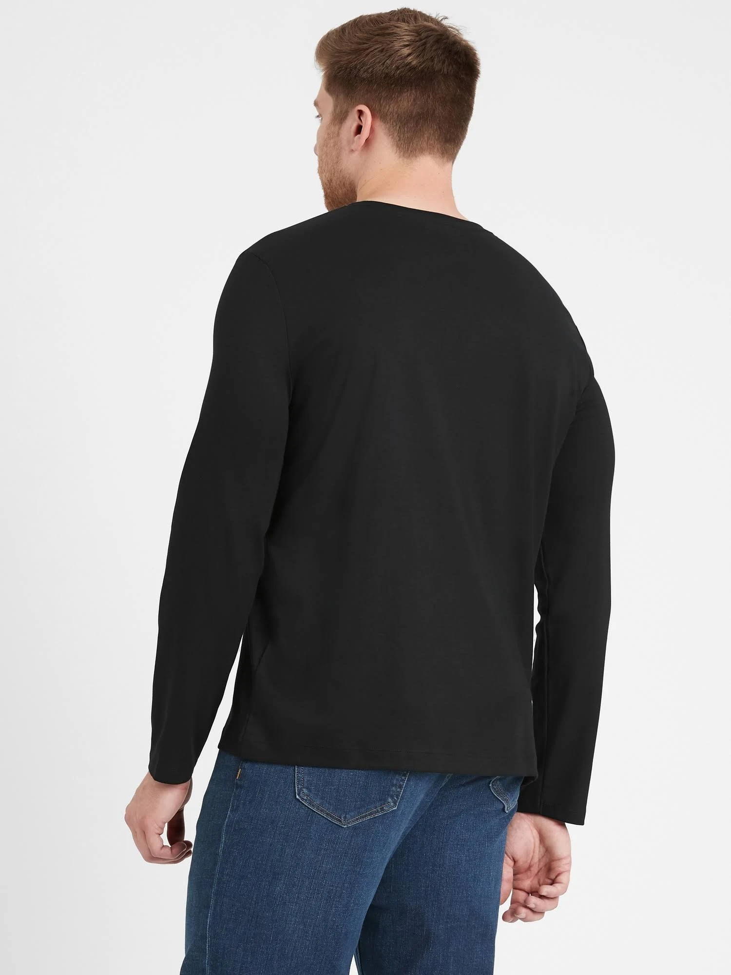 Banana Republic Men's Luxury-Touch Crew-Neck T-Shirt Black Tall Size XL