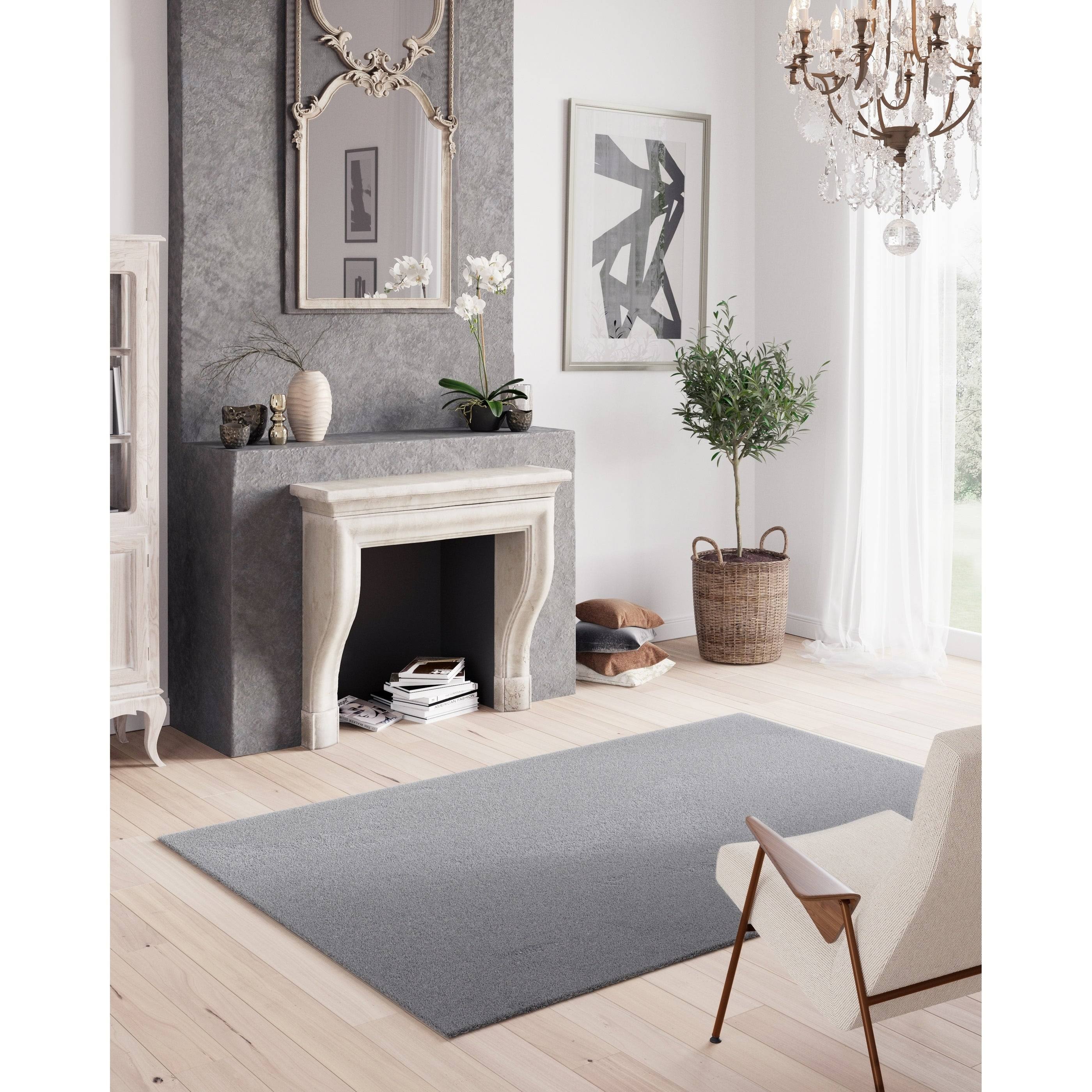 Tooele Light Grey Area Rug - 5&3x22 x 7&6x22