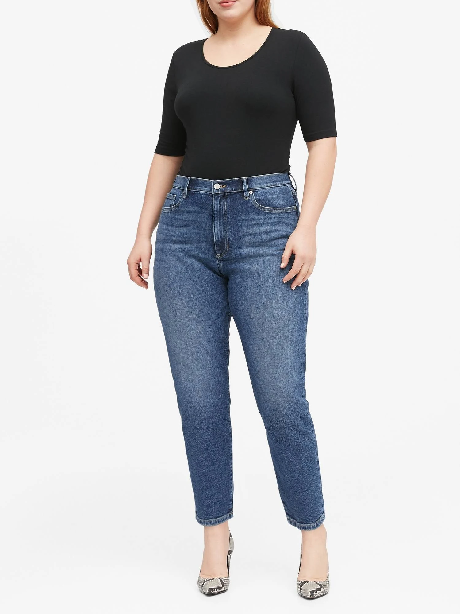 Banana Republic Women's High-Rise Straight-Fit Ankle Jean Medium Wash Size 24 Regular