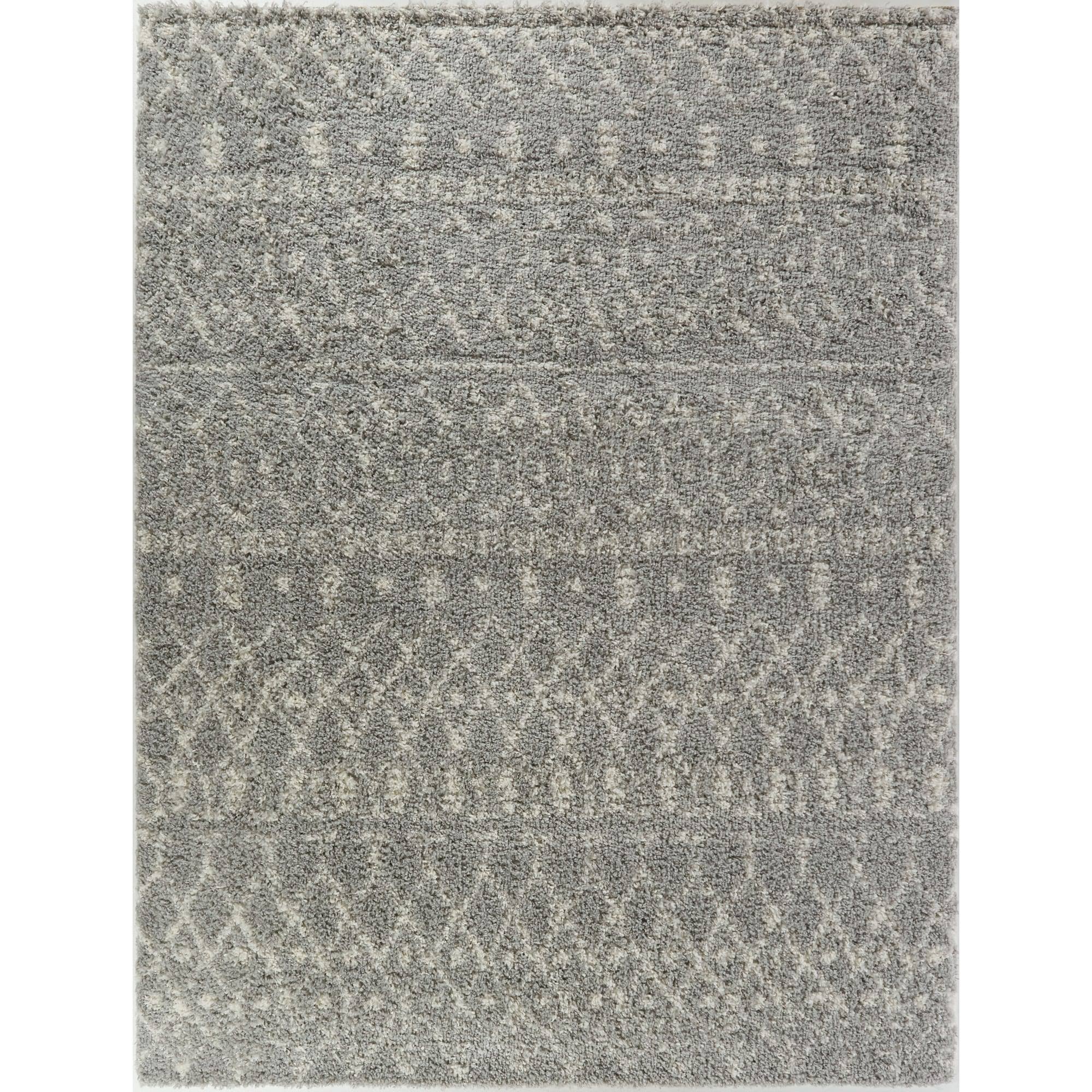 BALTA Dominic Cream/Charcoal 8 ft. x 10 ft. Moroccan Shag Area Rug