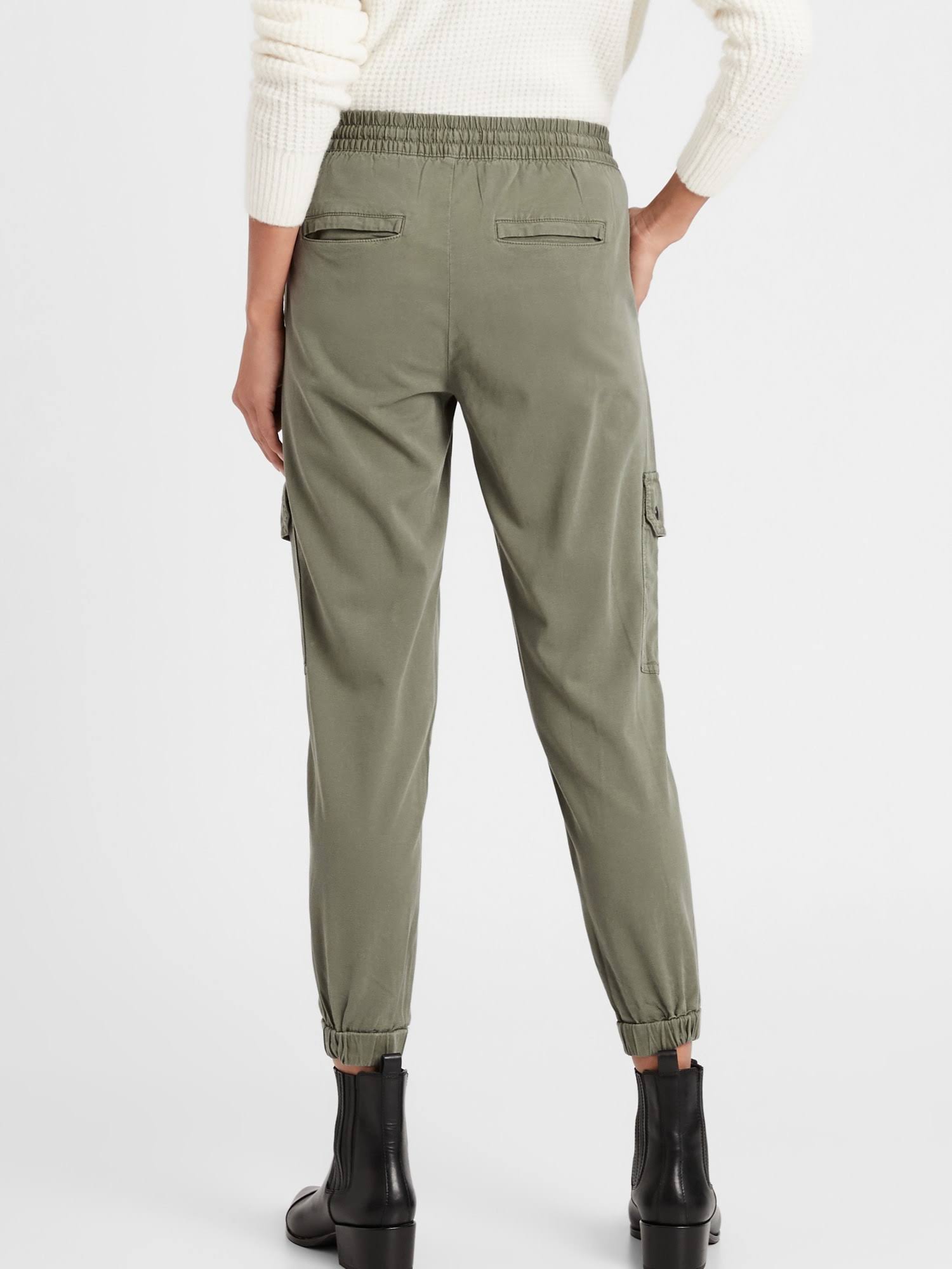 Banana Republic Women's Cargo Jogger Flight Jacket Green Size XL