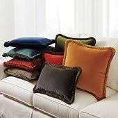 Fringed Signature Velvet Pillow Sage 20x22 x 20x22 - Ballard Designs
