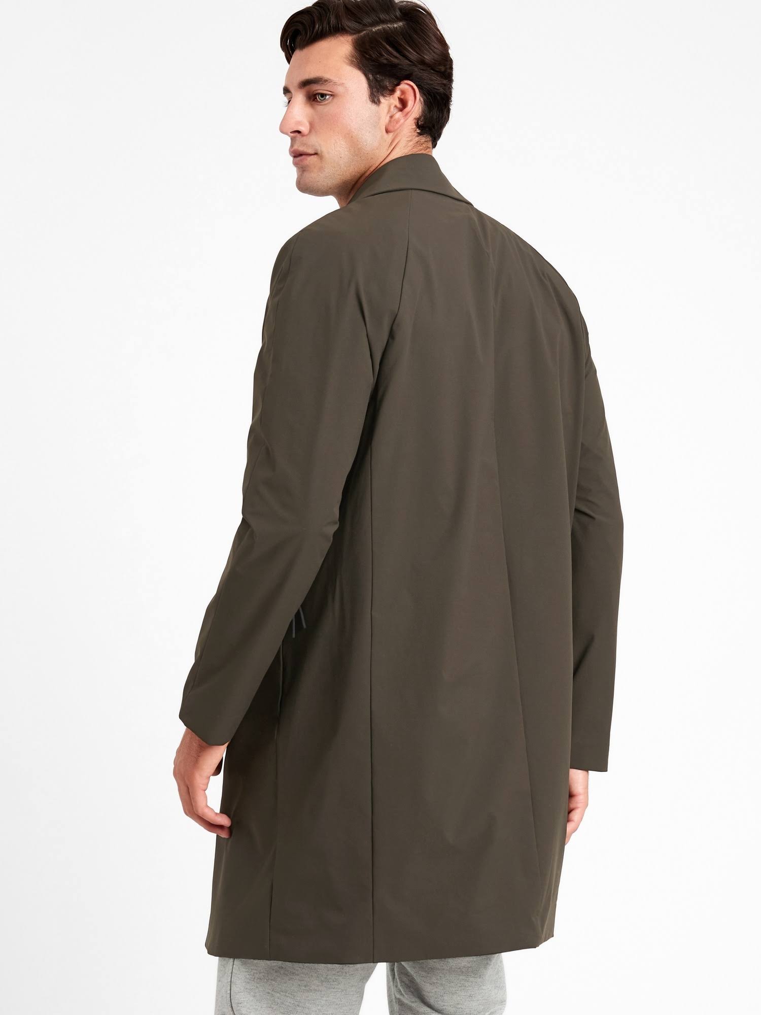 Banana Republic Men's Motion Tech Rain Coat Dark Pine Green Size S