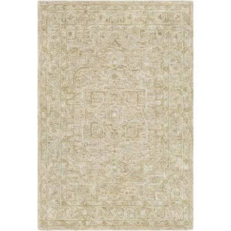 Ophelia & Co. Jambi Hand Tufted Wool Tan/Cream Area Rug, Size: Rectangle 5& x 7&6 inch, Beige