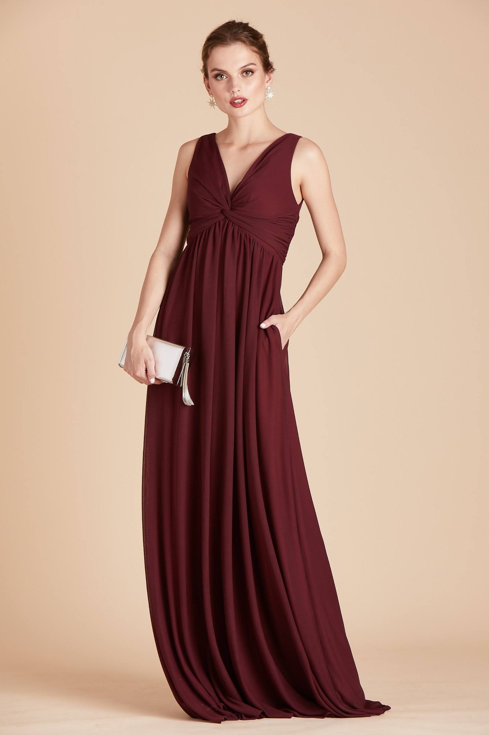 Birdy Grey Lianna Bridesmaid Dress in Cabernet M / Cabernet