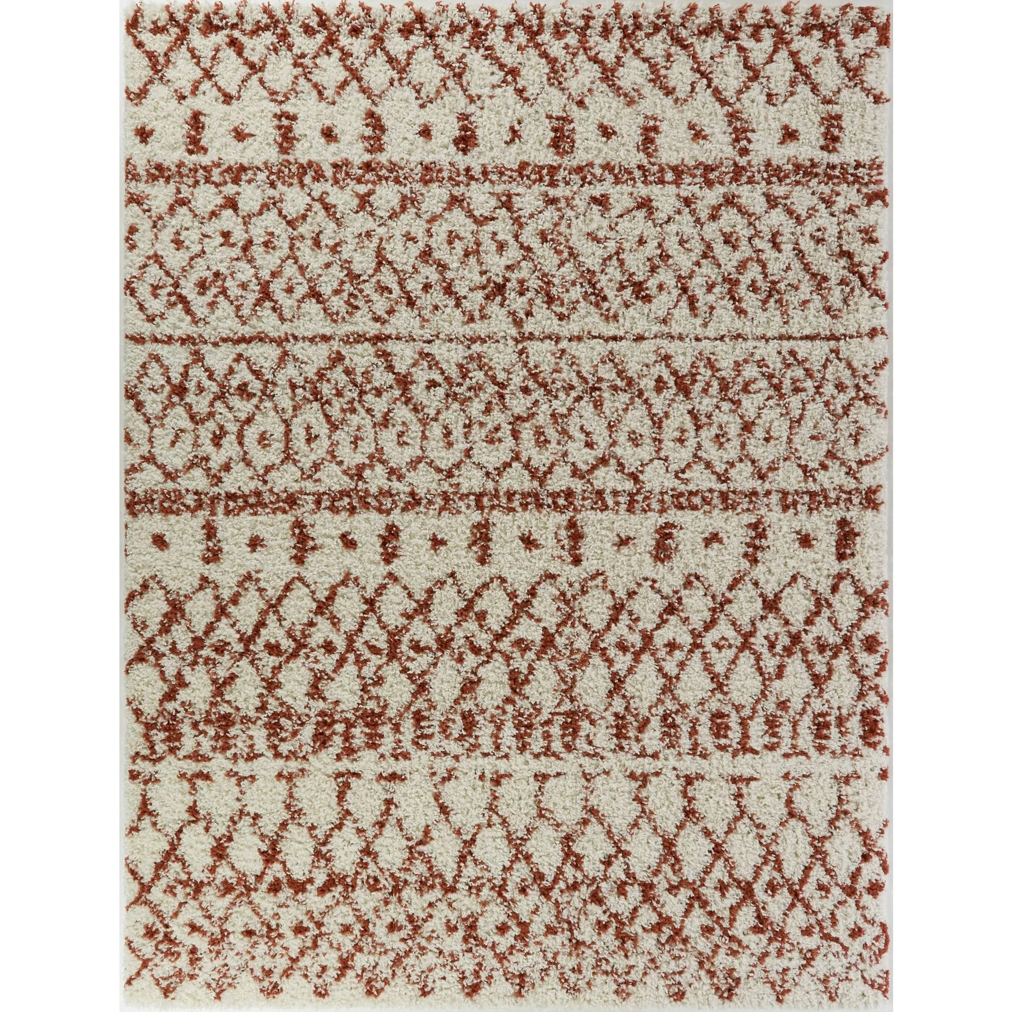 Balta Dominic Grey/Cream 5 ft. x 7 ft. Moroccan Shag Area Rug