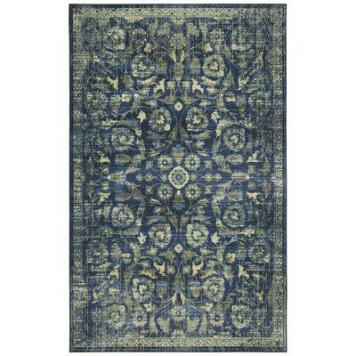 Humphrey Tufted Navy/Teal/Linen Area Rug Birch Lane Rug Size: Rectangle 4& x 6&