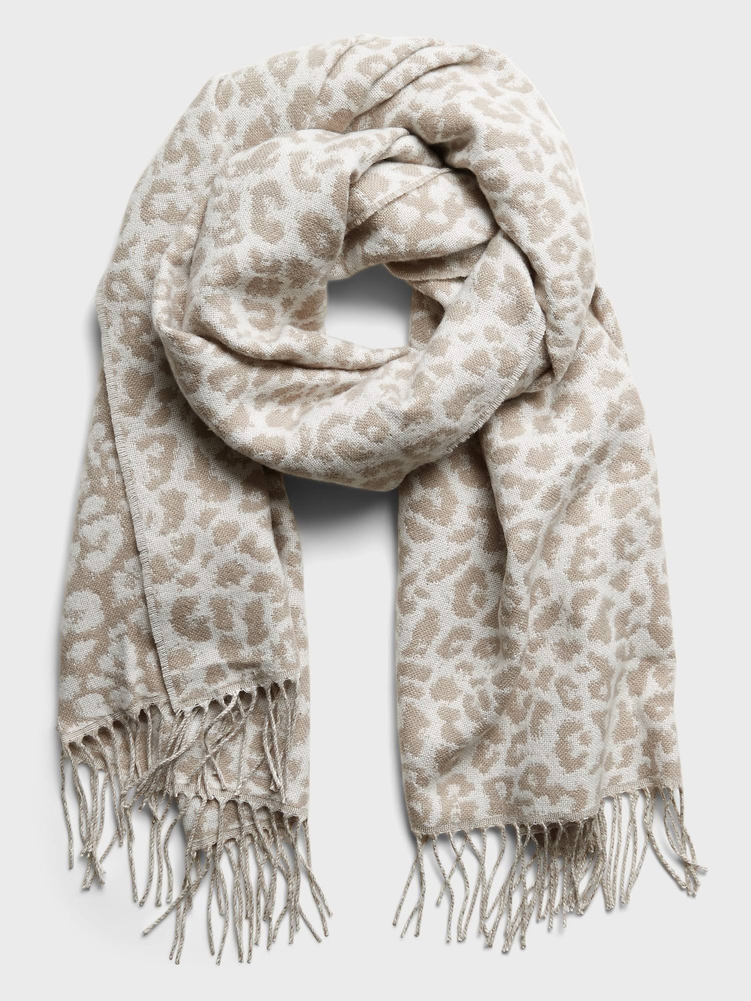 Banana Republic Factory Women's Cheetah Print Scarf Neutral