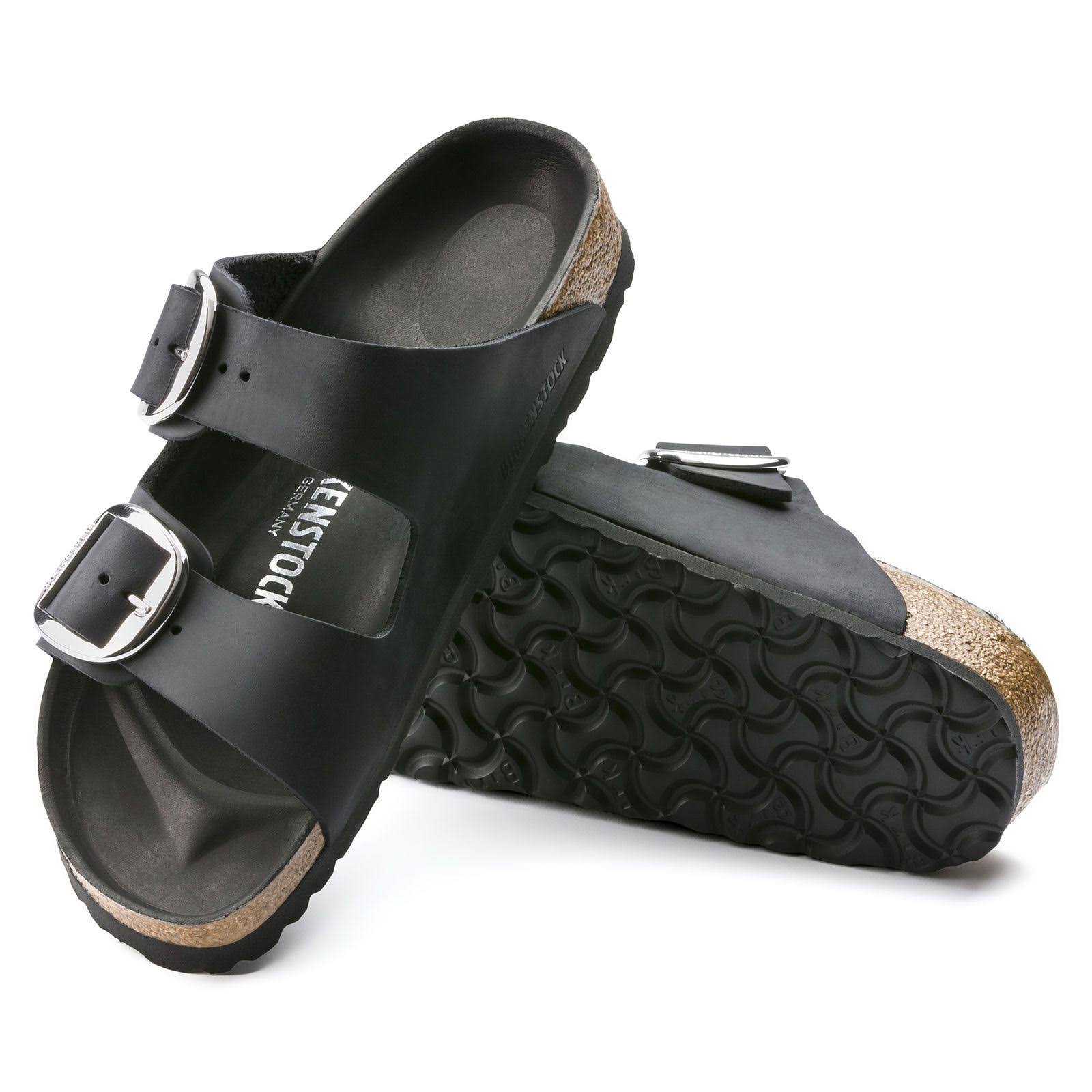 Women's Birkenstock Arizona Big Buckle Narrow Sandals - Washed Metallic Rose / 41
