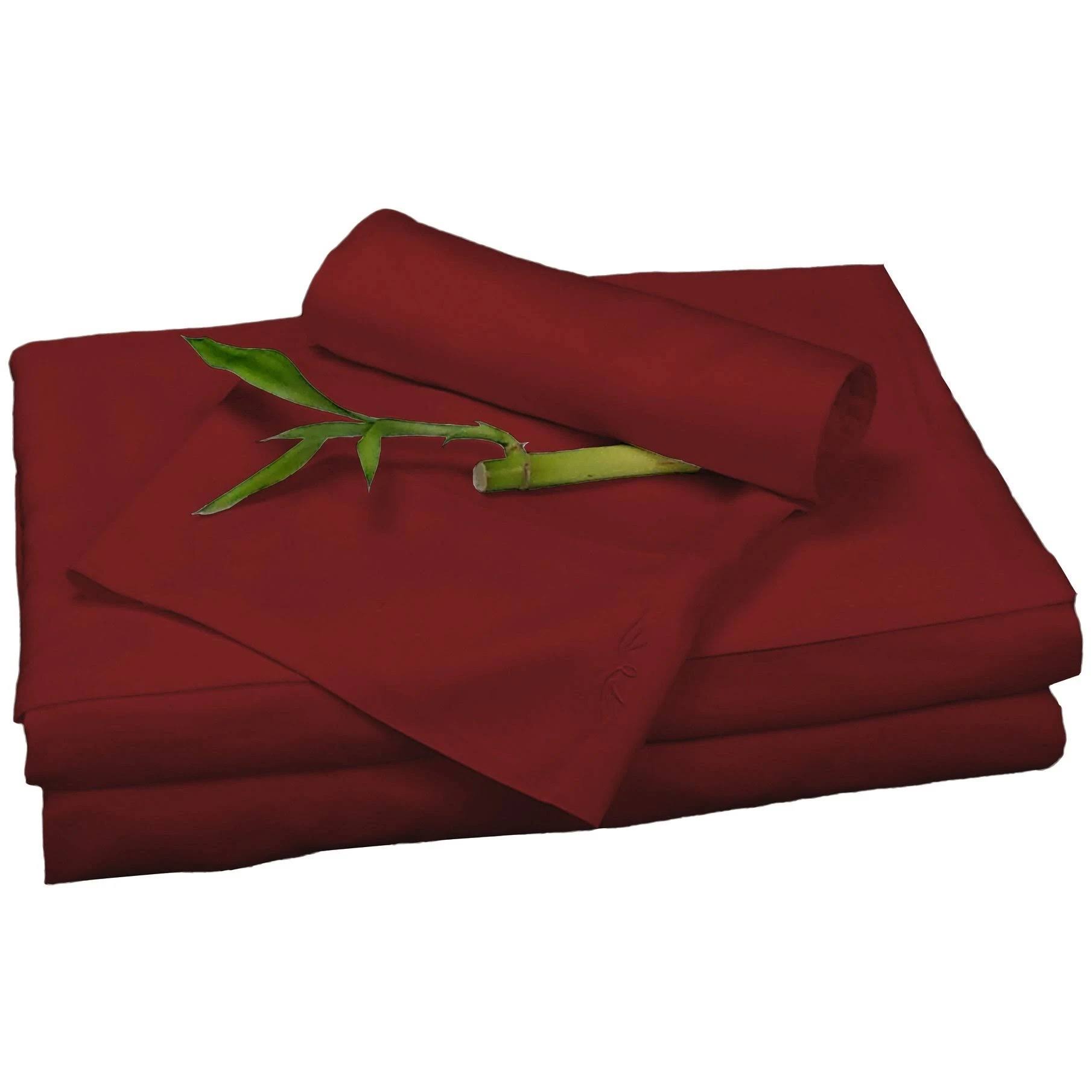 BedVoyage Rayon from Bamboo Split King Sheet Set in Cayenne