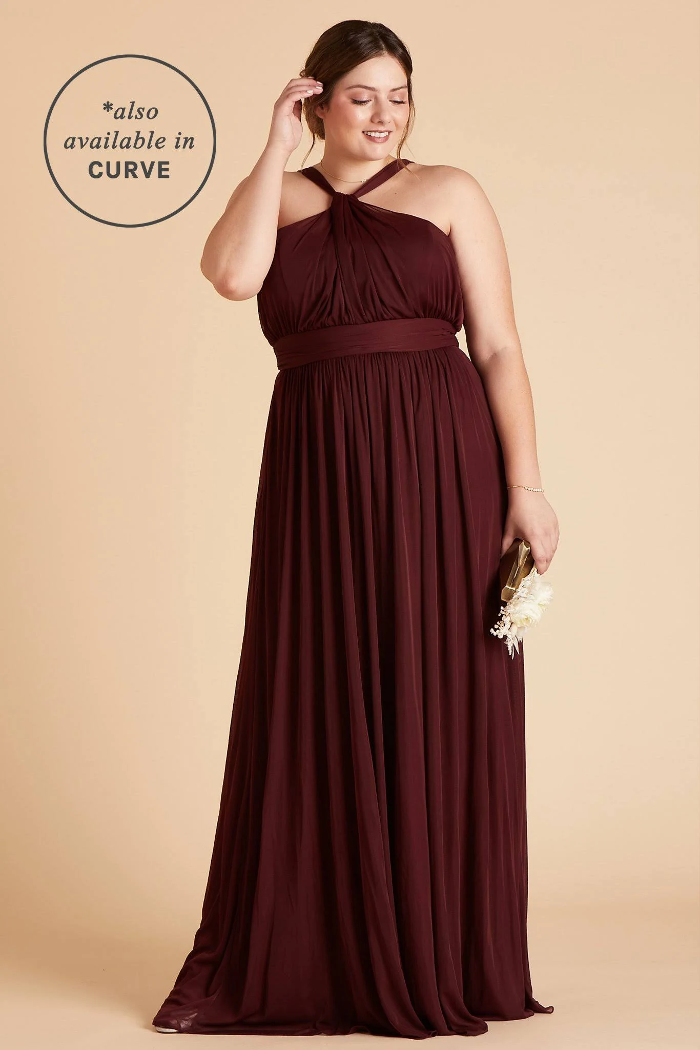 Birdy Grey Kiko Bridesmaid Dress in Cabernet M / Cabernet