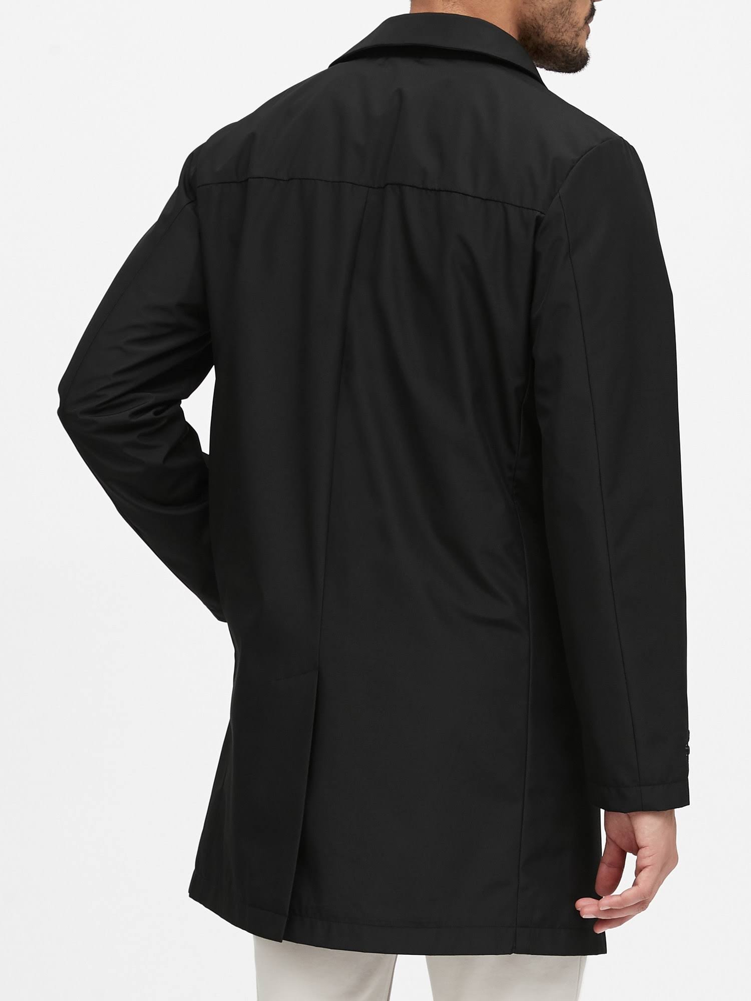 Banana Republic Men's Water-Resistant 3-Layer Mac Jacket Black Size S