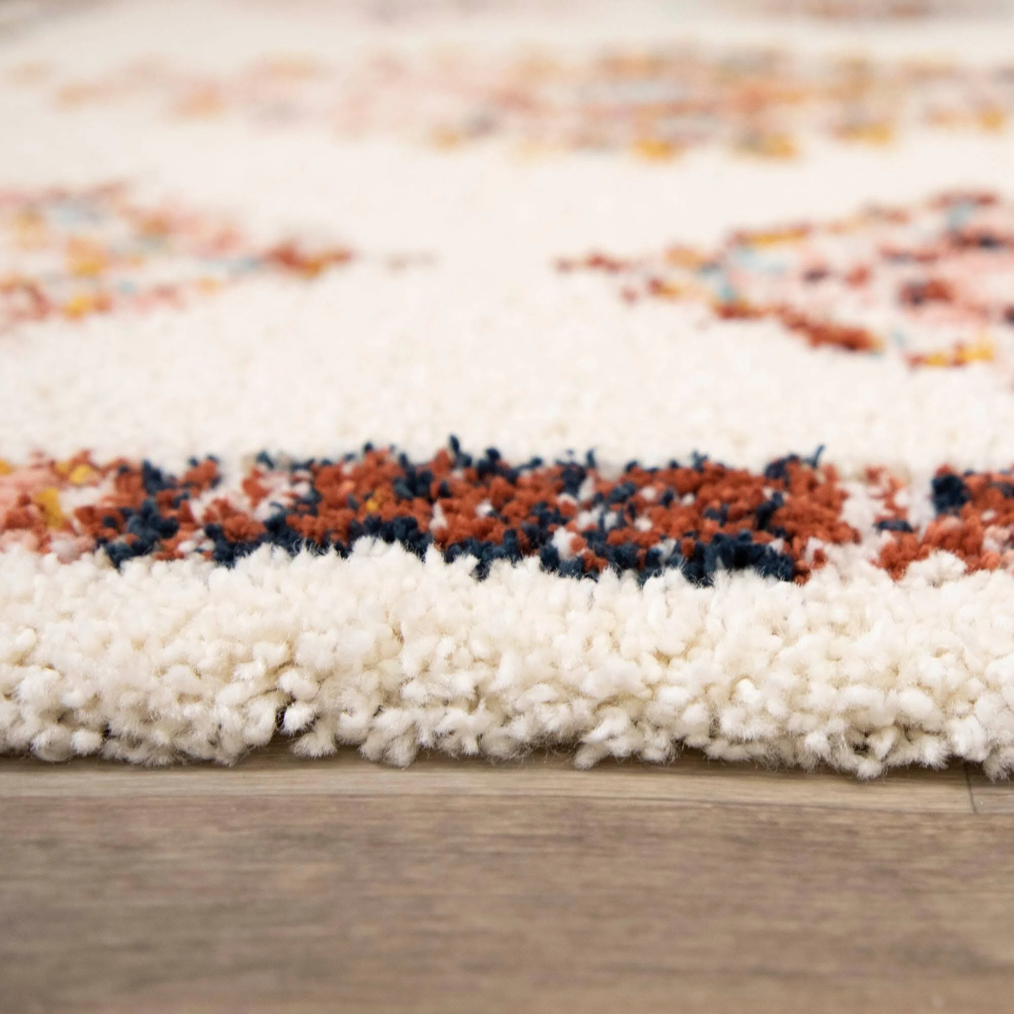 Esme Boho Moroccan Area Rug - 2&7x22 x 7& Runner - White
