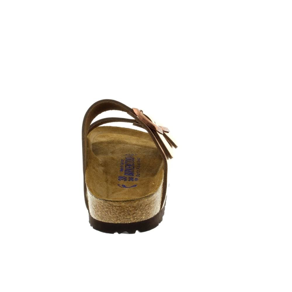 BIRKENSTOCK Arizona Natural Leather Metallic Copper Two-Strap Sandals