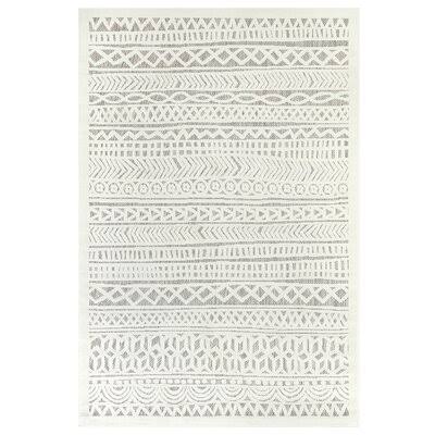 Collazo Tribal Ivory Striped Area Rug Bungalow Rose Rug Size: Rectangle 7&10x22 x 9&10x22