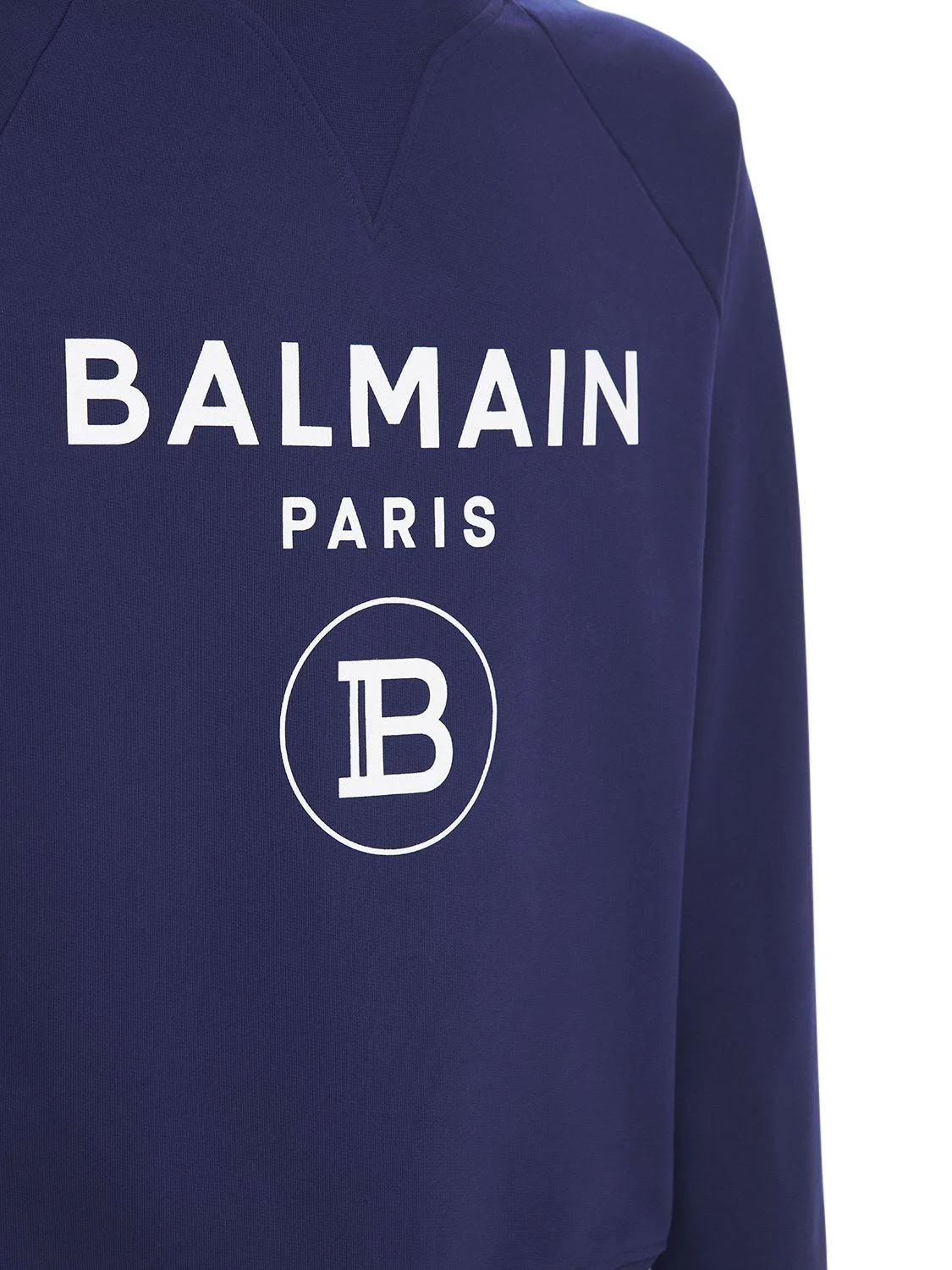 Balmain Men's Logo-Print Sweatshirt, Blue, Men's, XL